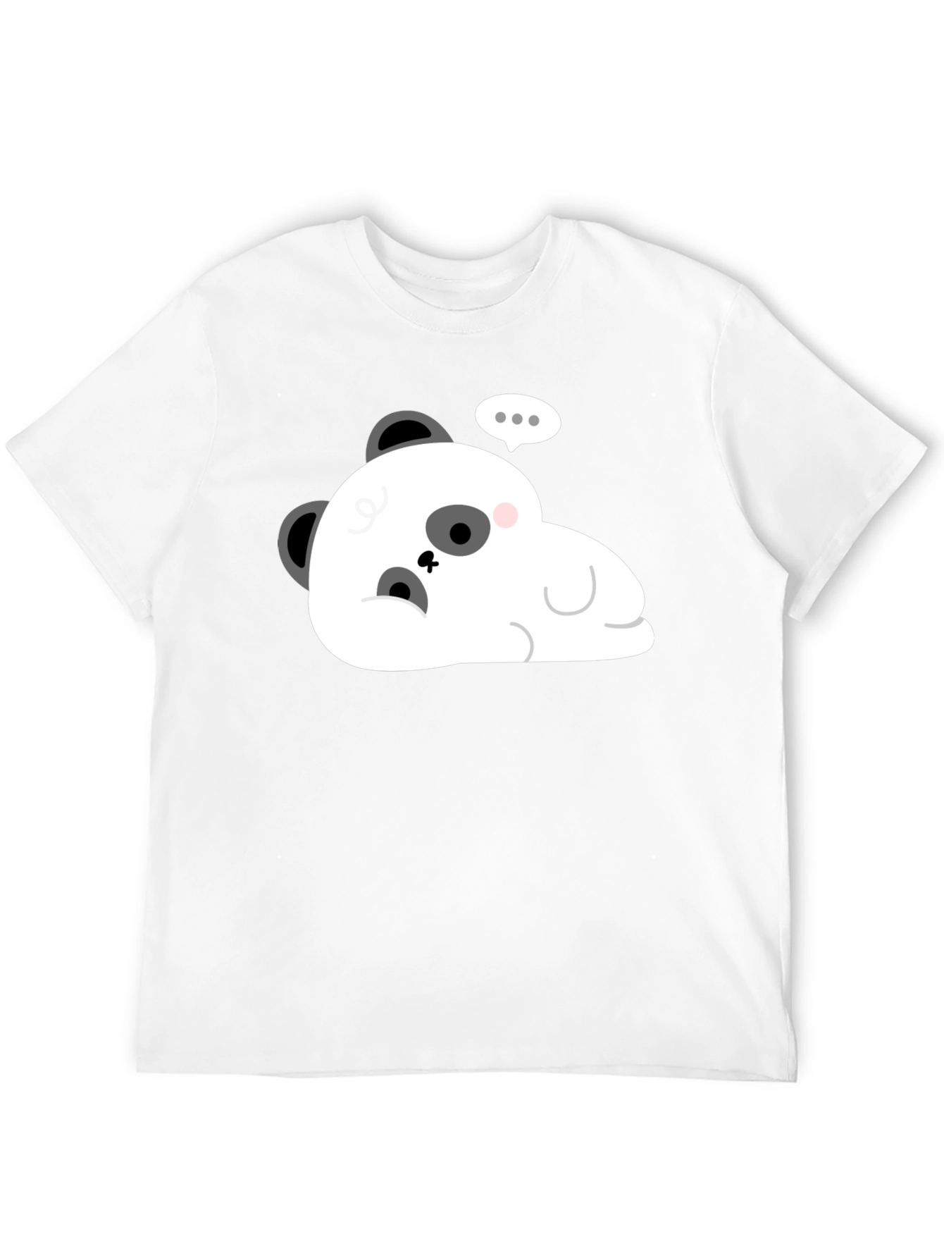 Black Cute Cartoon Panda Graphic T-Shirt - Black view 12