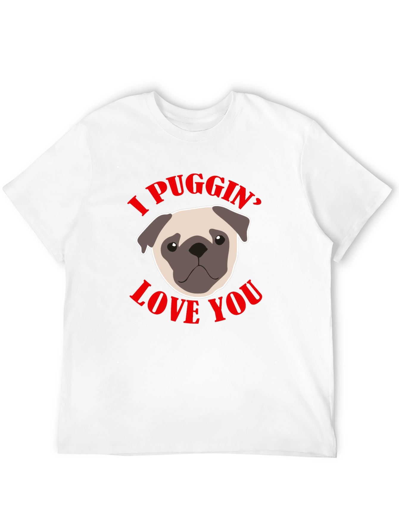 Black I Puggin' Love You Black Graphic T-Shirt view 12