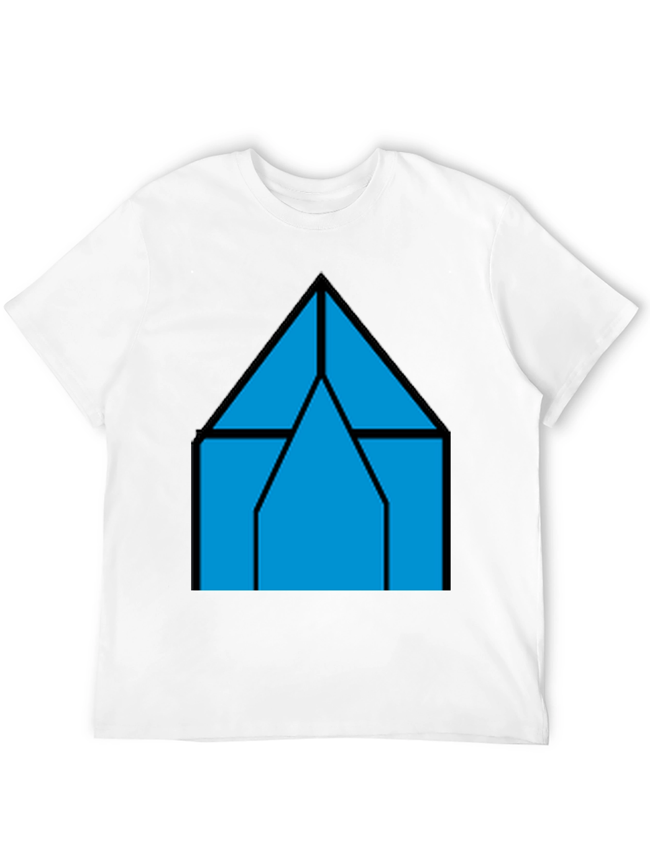 Black Geometric House T-Shirt - Modern Style view 12