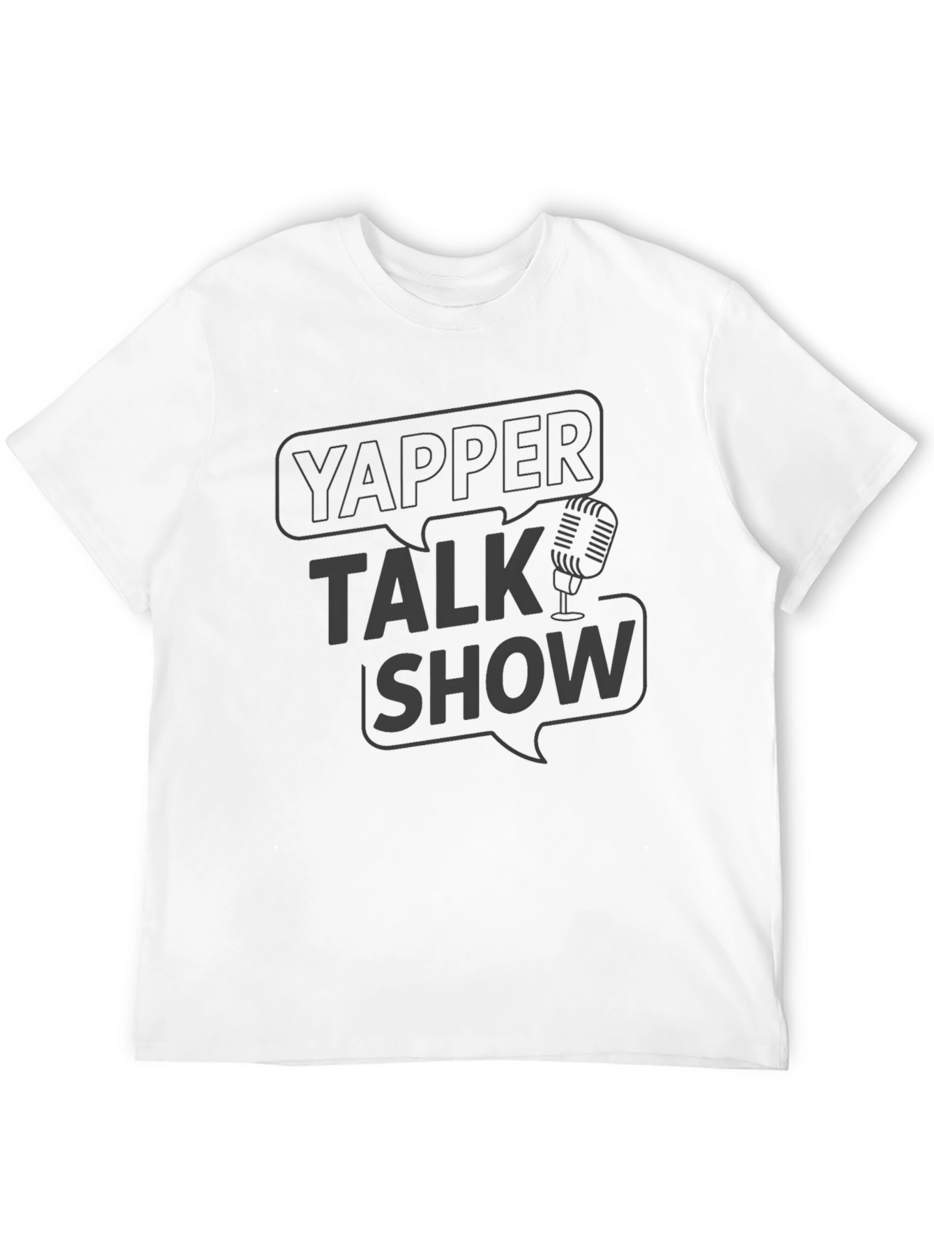 Black Yapper Talk Show Graphic T-Shirt - Soft Cotton Blend view 12