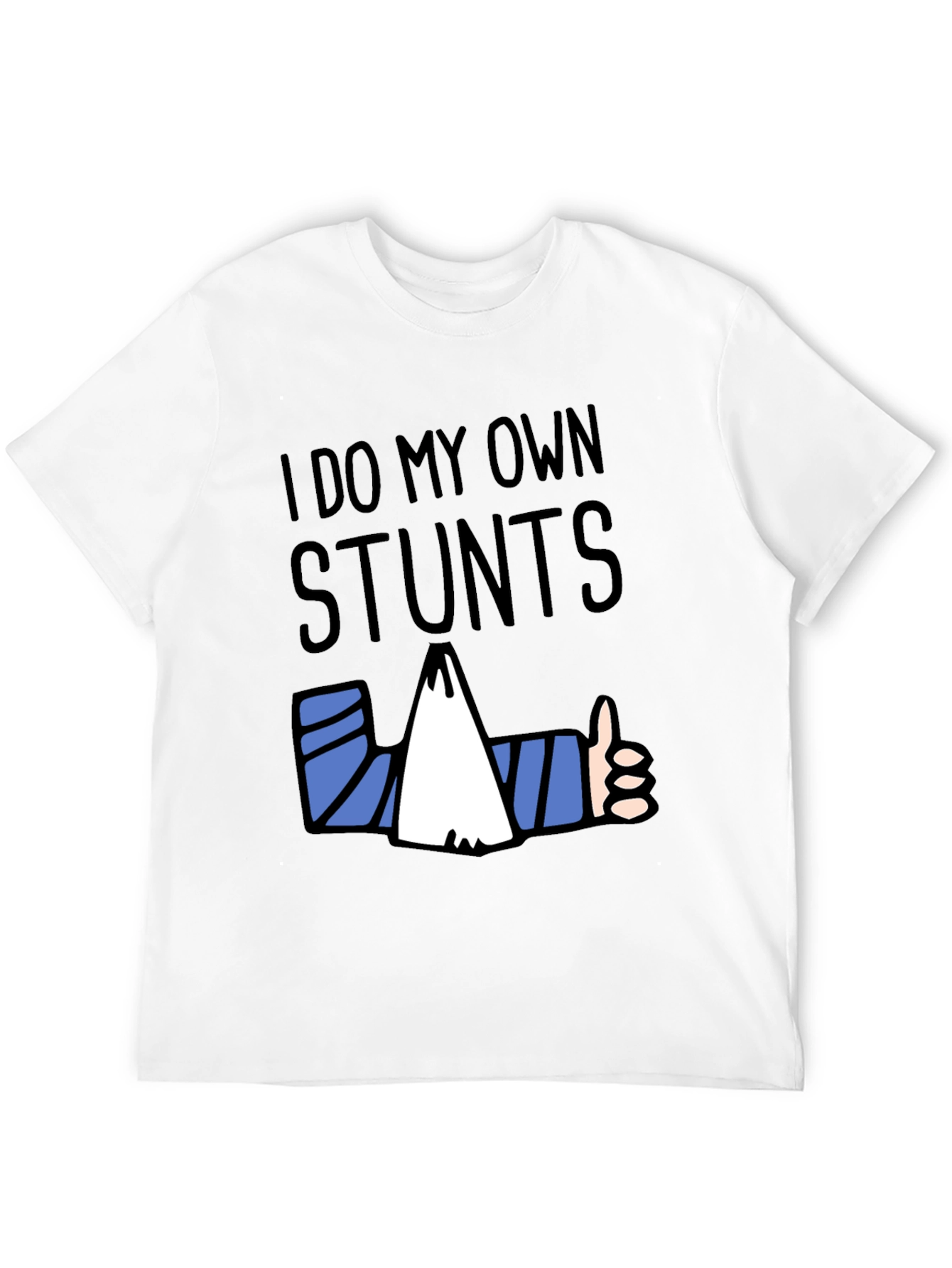 Black Funny "I Do My Own Stunts" Graphic T-Shirt view 12