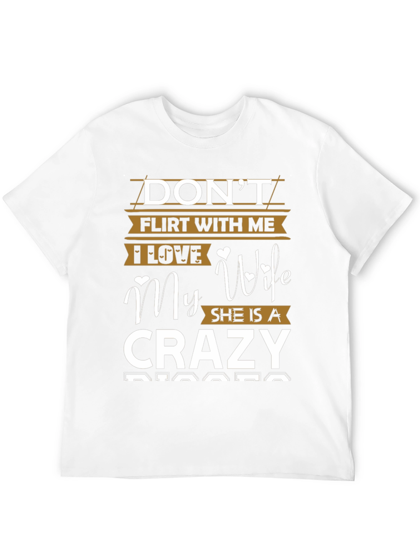 Black Don't Flirt With Me Crazy Wife Graphic T-Shirt view 12