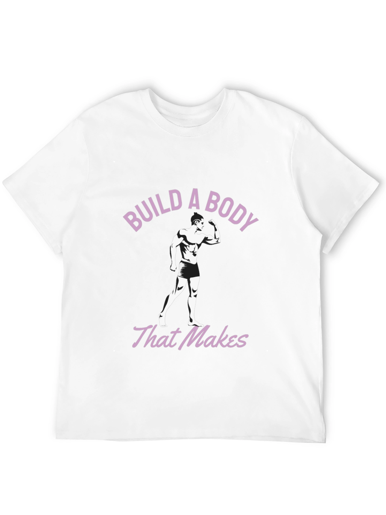 Black Build a Body Motivational Graphic T-Shirt view 12