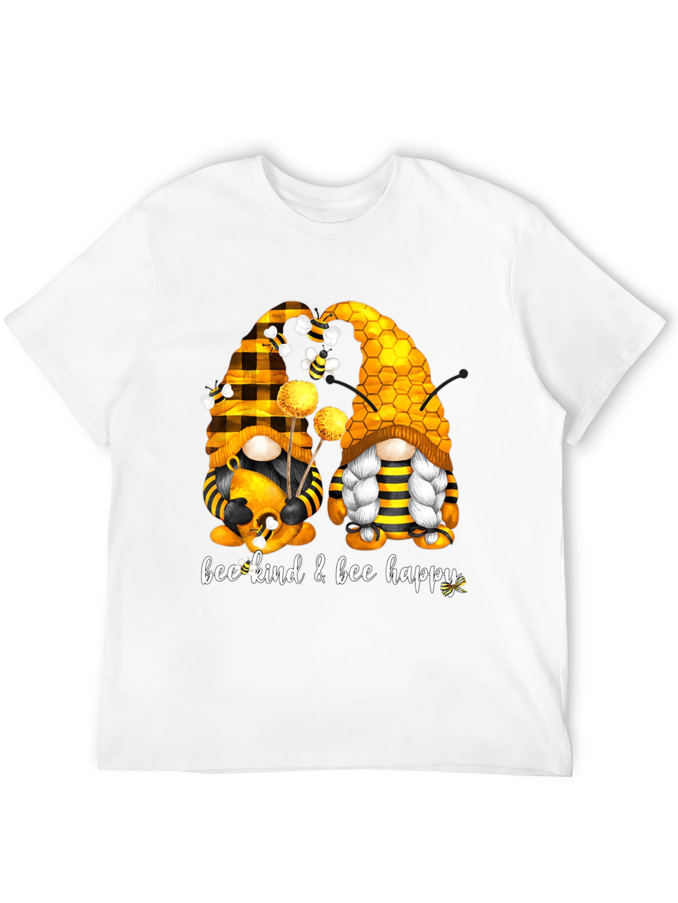 Black Bee Kind & Happy Gnome T-Shirt view 12