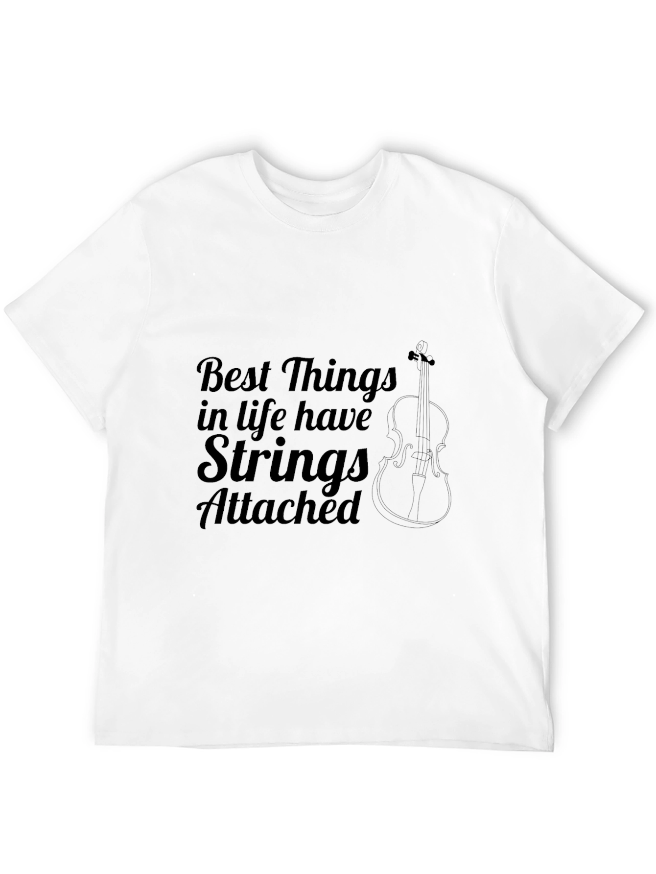 Black Best Things in Life Have Strings Attached T-Shirt view 12