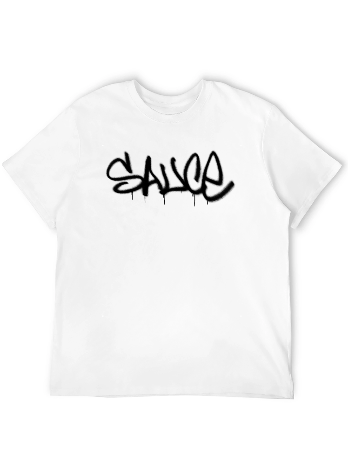 Black Sauce Graffiti Style Black T-Shirt view 12