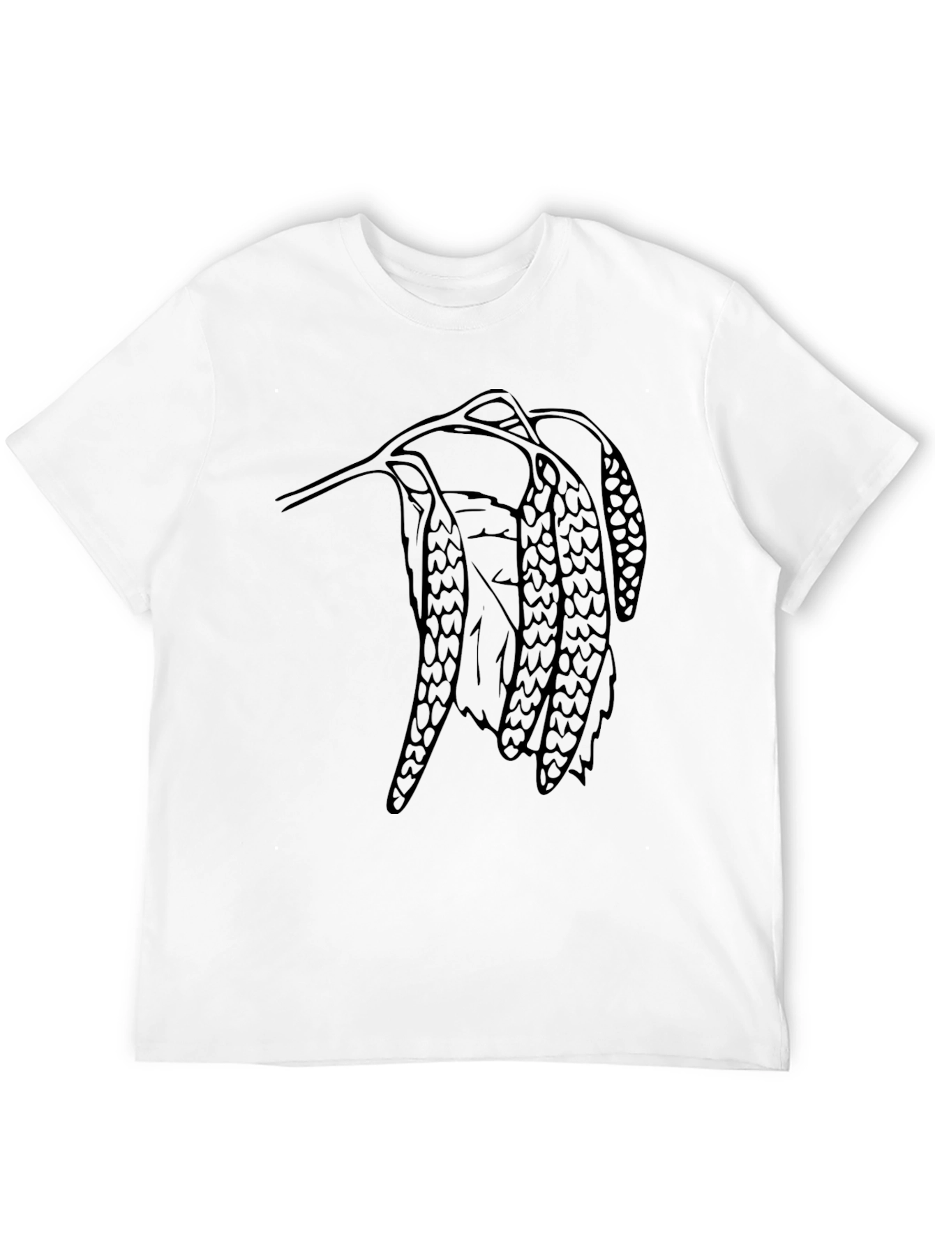 Black Nature Print Black T-Shirt - Casual Wear view 12