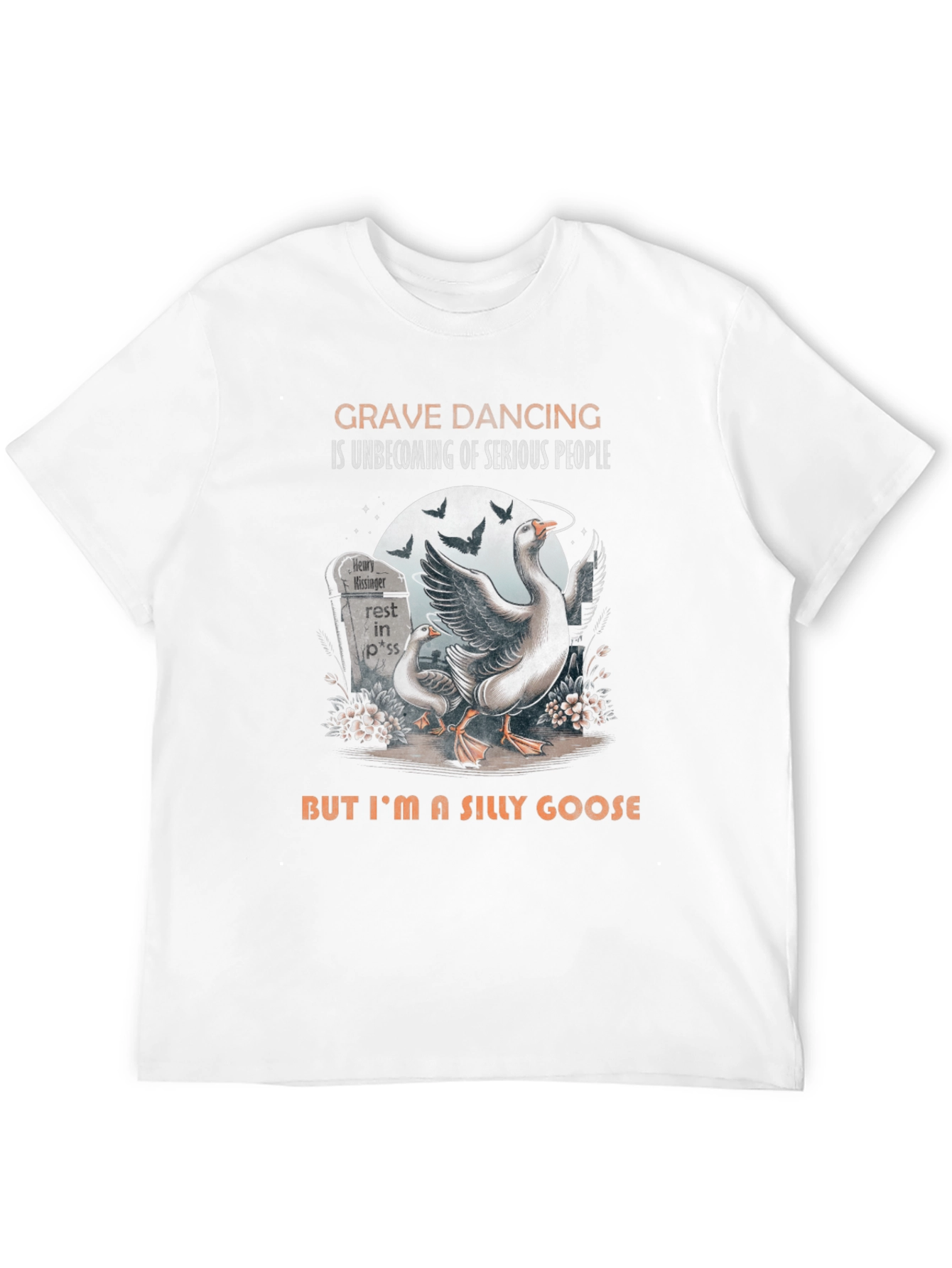 Black Grave Dancing Silly Goose Graphic Tee view 12