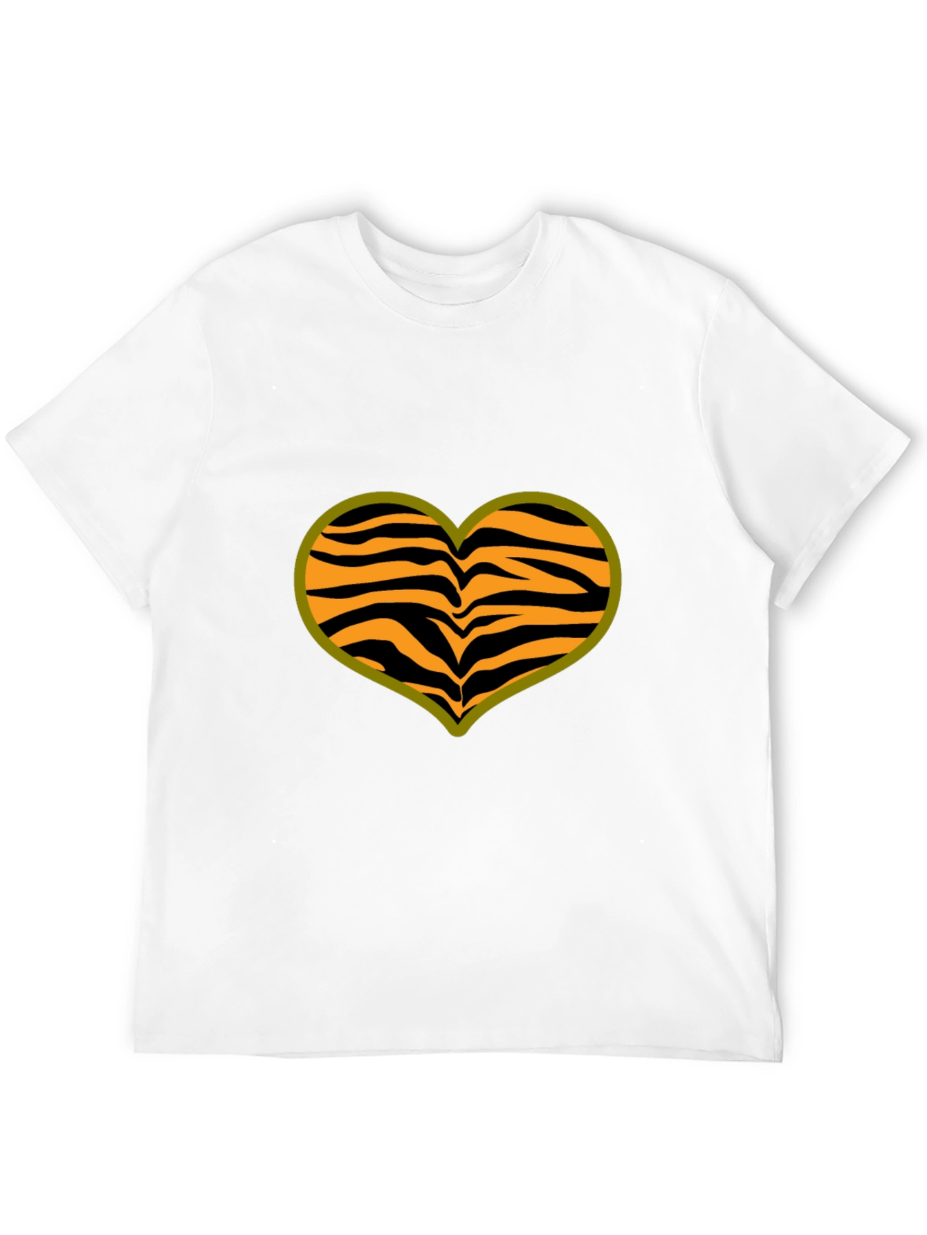 Black Tiger Stripe Heart T-Shirt - Black view 12