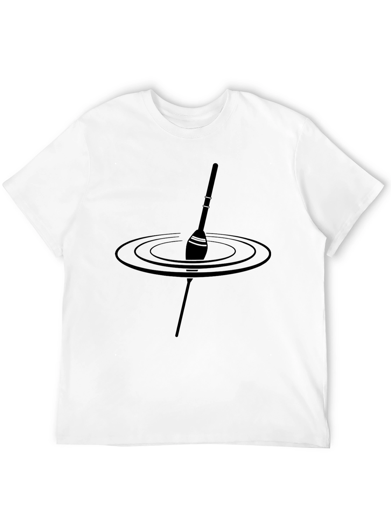 Black Fishing Bobber Graphic Tee - Black Cotton T-Shirt view 12
