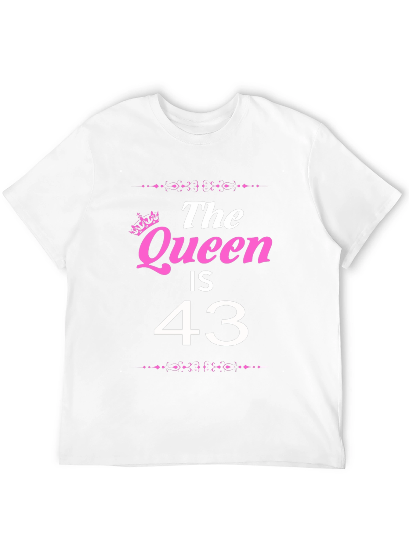 Black The Queen is 43 - Birthday T-Shirt view 12