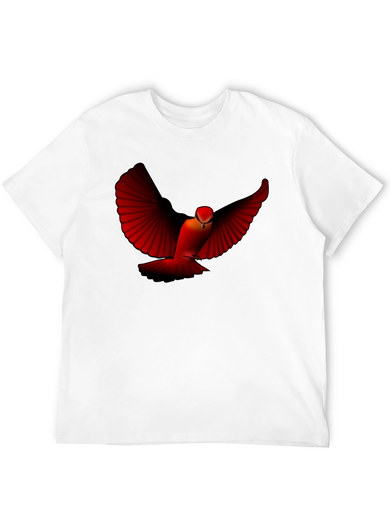 Black Red Bird Graphic Tee - Black Cotton Blend view 12