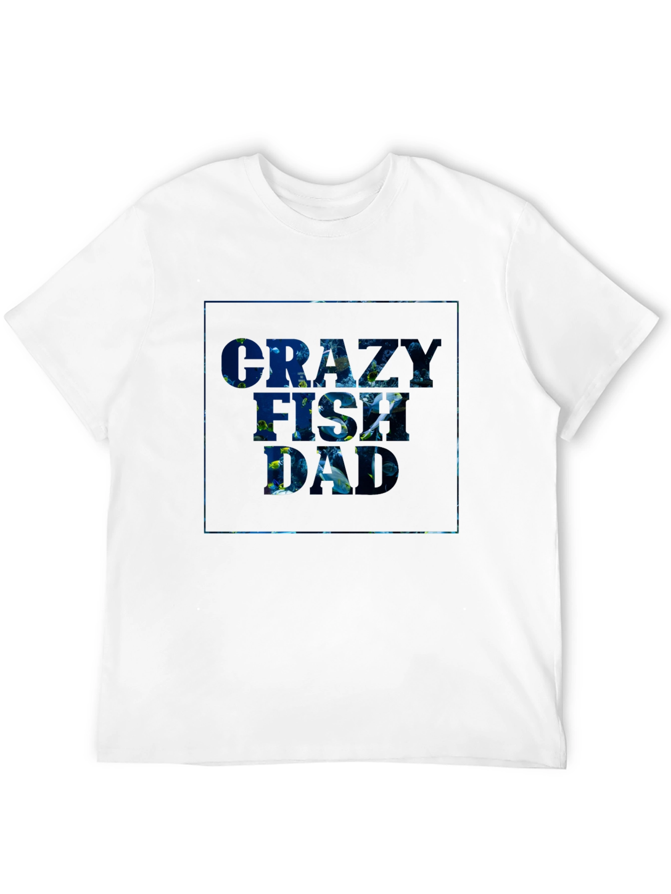 Black Crazy Fish Dad Graphic Tee - Black view 12