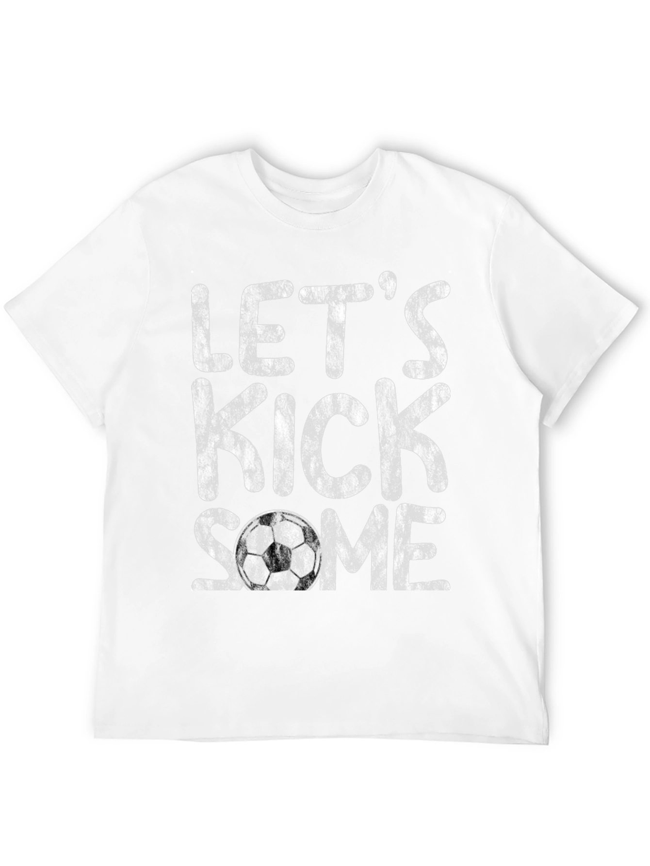 Black Let's Kick Some Soccer T-Shirt view 12
