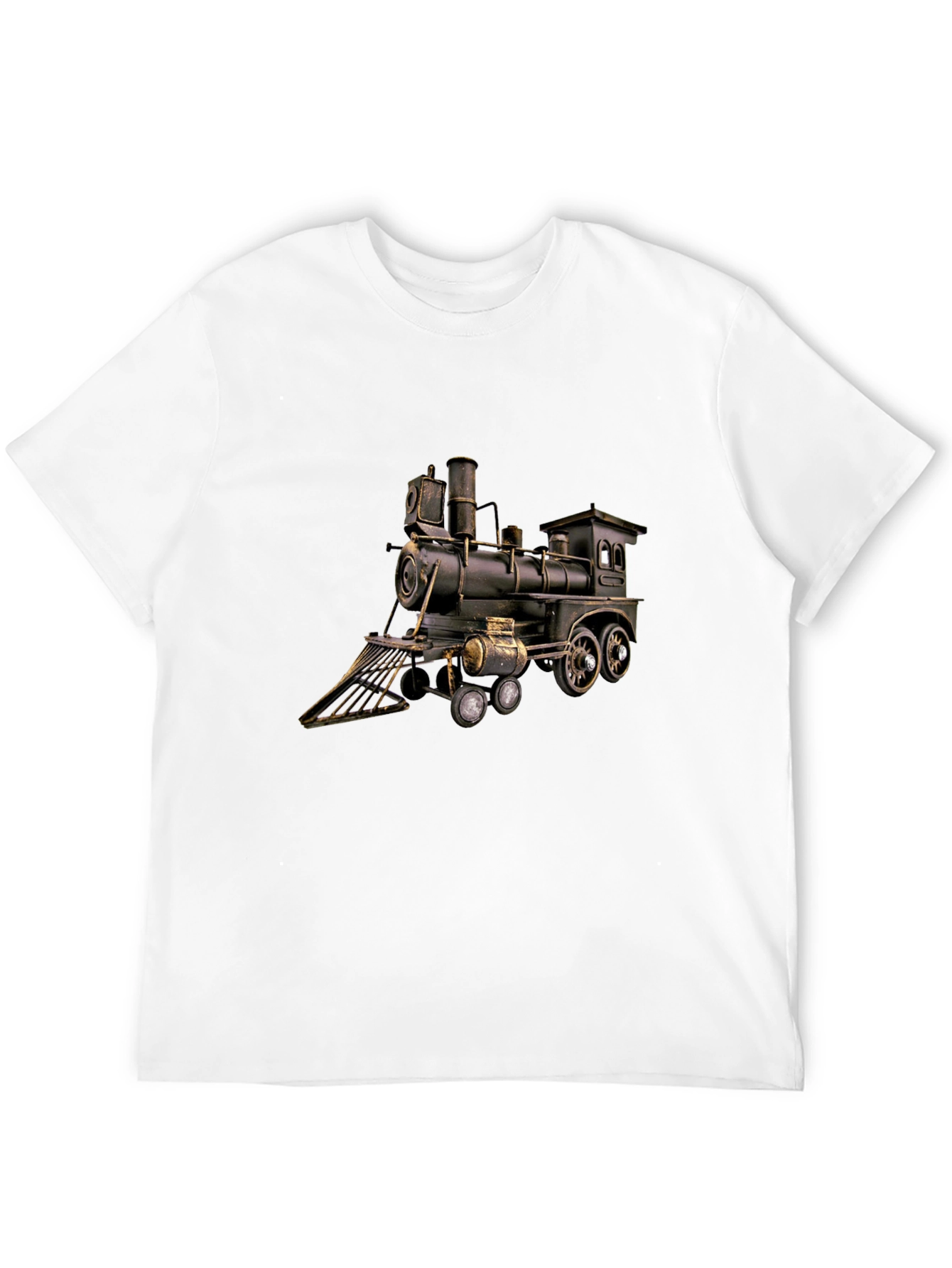 Black Train Locomotive Graphic T-Shirt - Black view 12