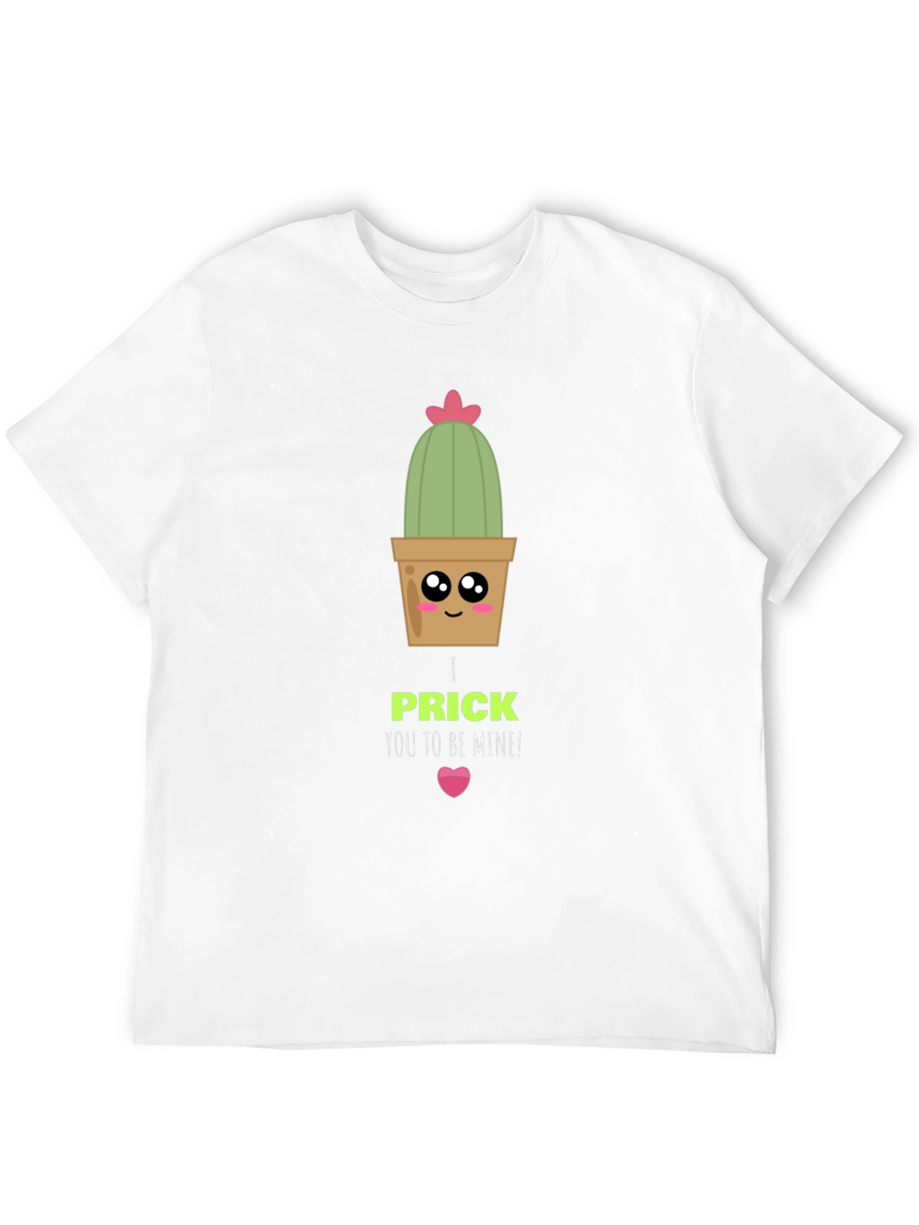 Black Cute Cactus Prick Valentine T-Shirt view 12