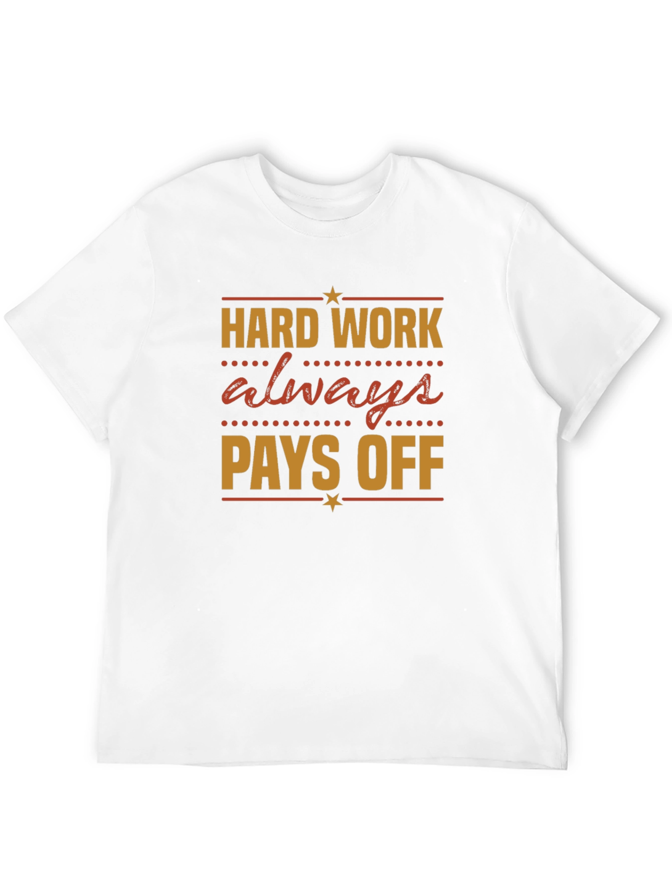 Black Hard Work Pays Off Graphic Tee view 12