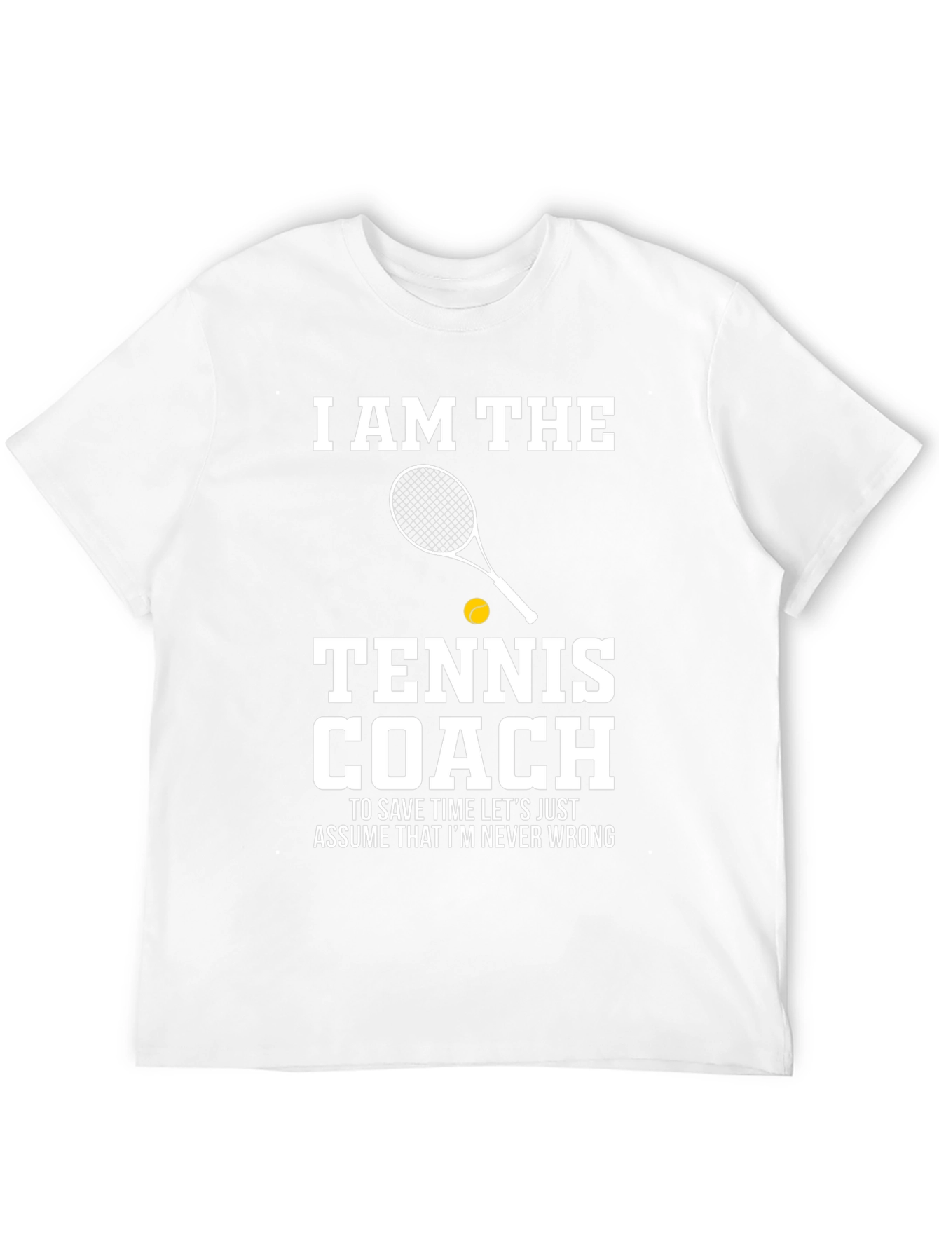 Black Tennis Coach T-Shirt - I AM THE Tennis Coach view 12