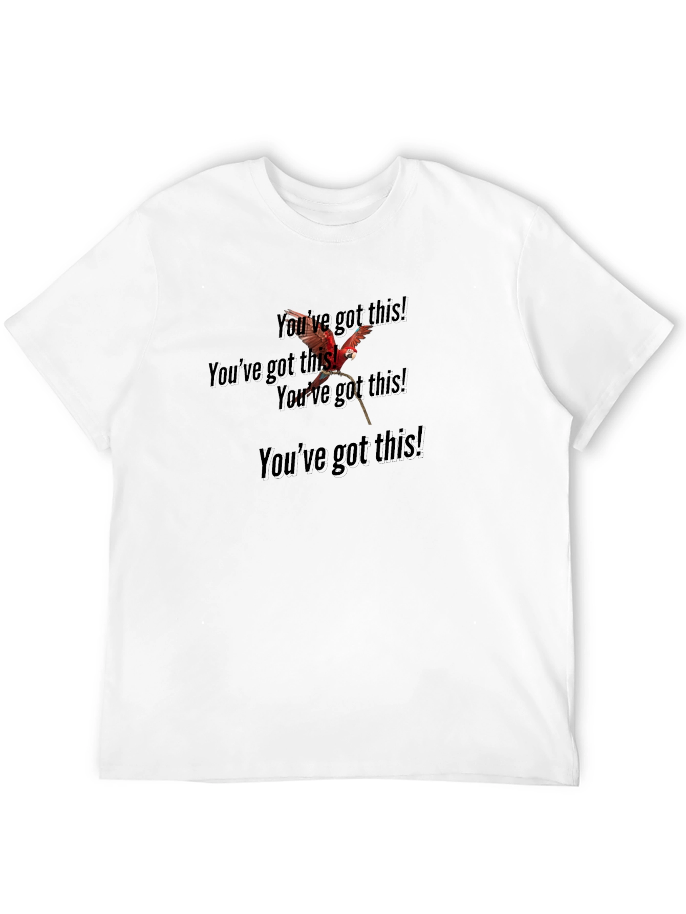 Black Inspirational Parrot Graphic Tee view 12