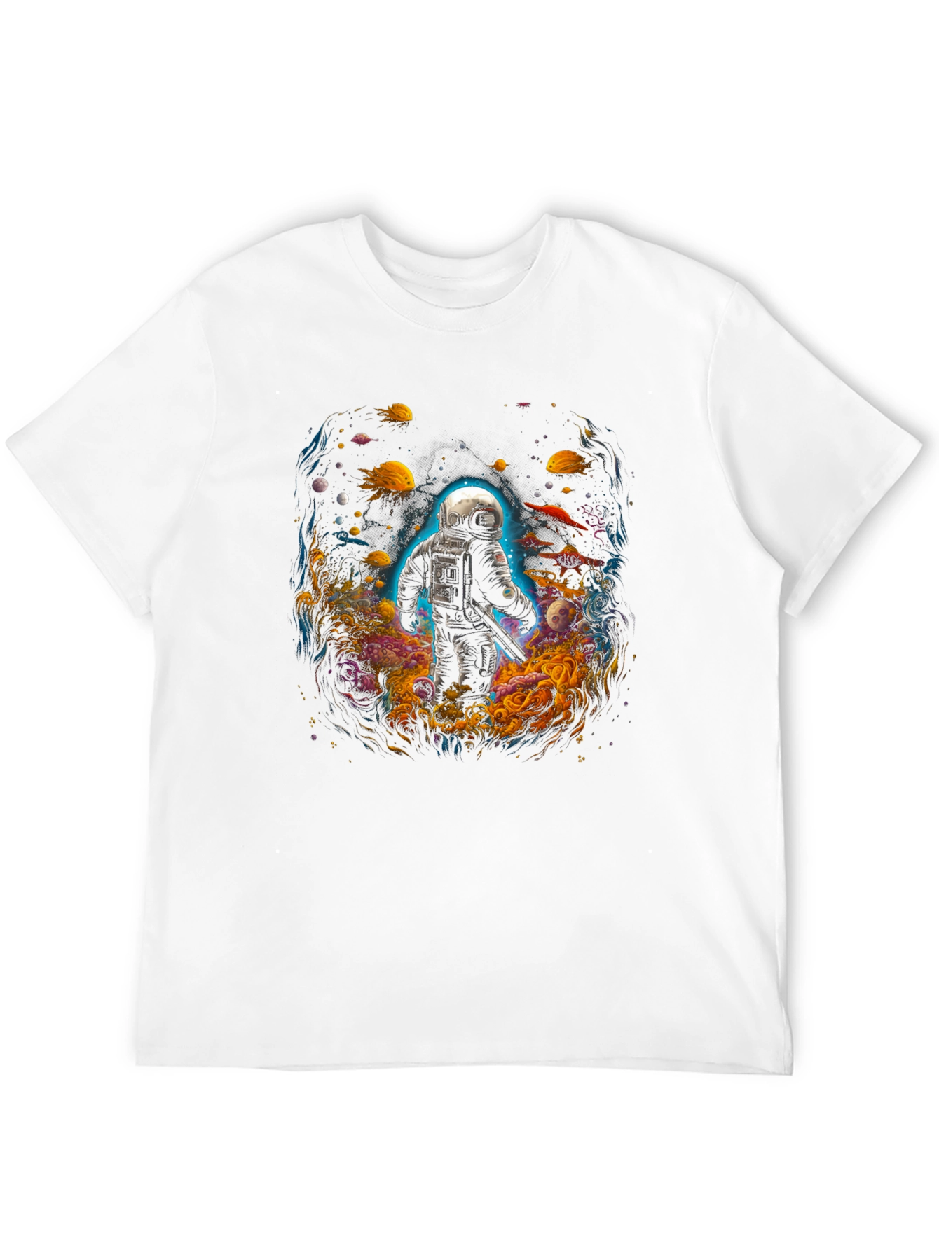 Black Astronaut in Space T-Shirt view 12