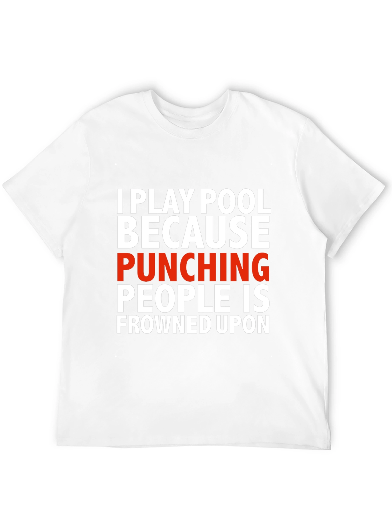 Black Funny Pool Player T-Shirt - Punching People view 12
