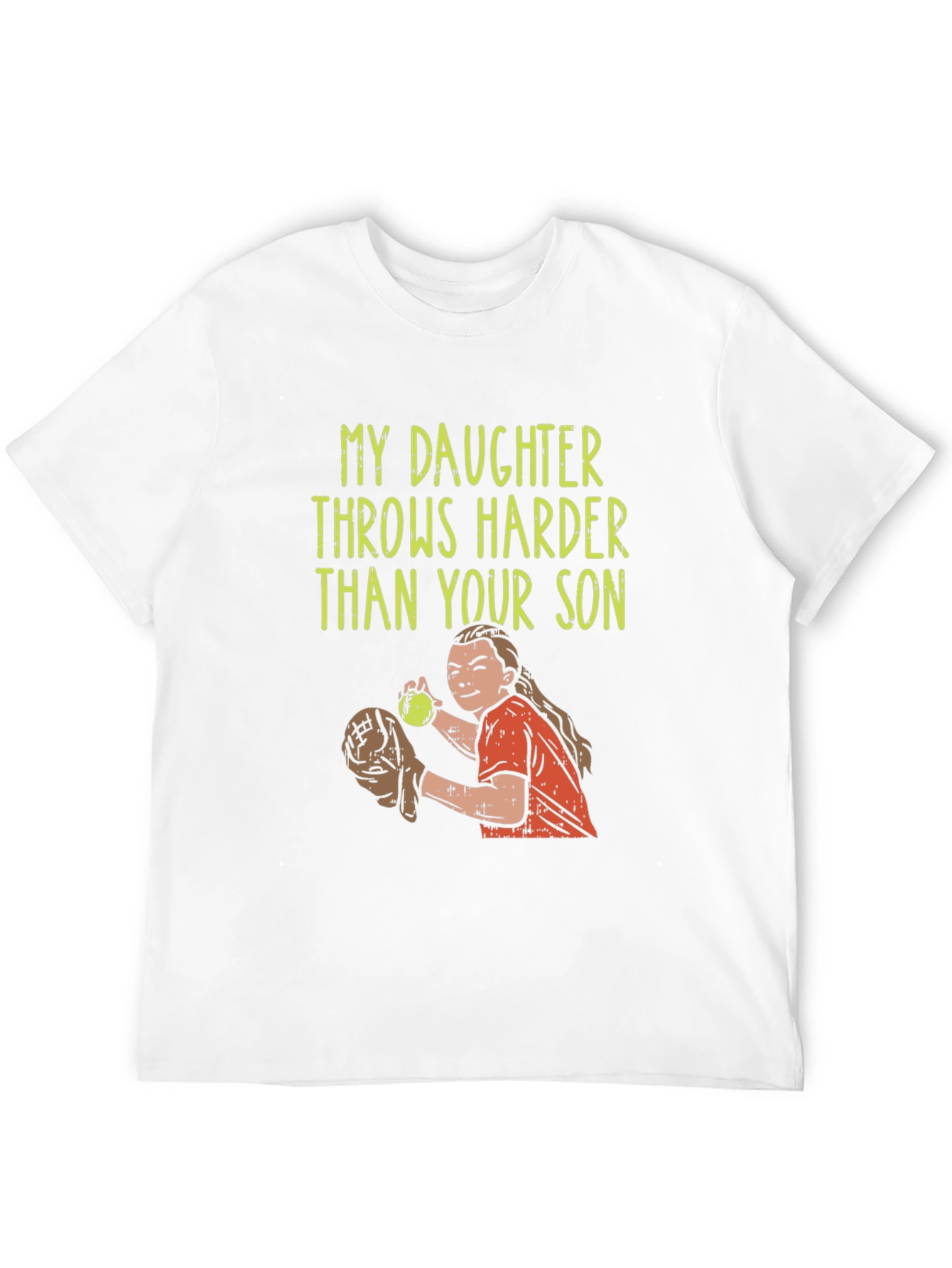 Black Daughter Throws Harder T-Shirt - Baseball/Softball view 12