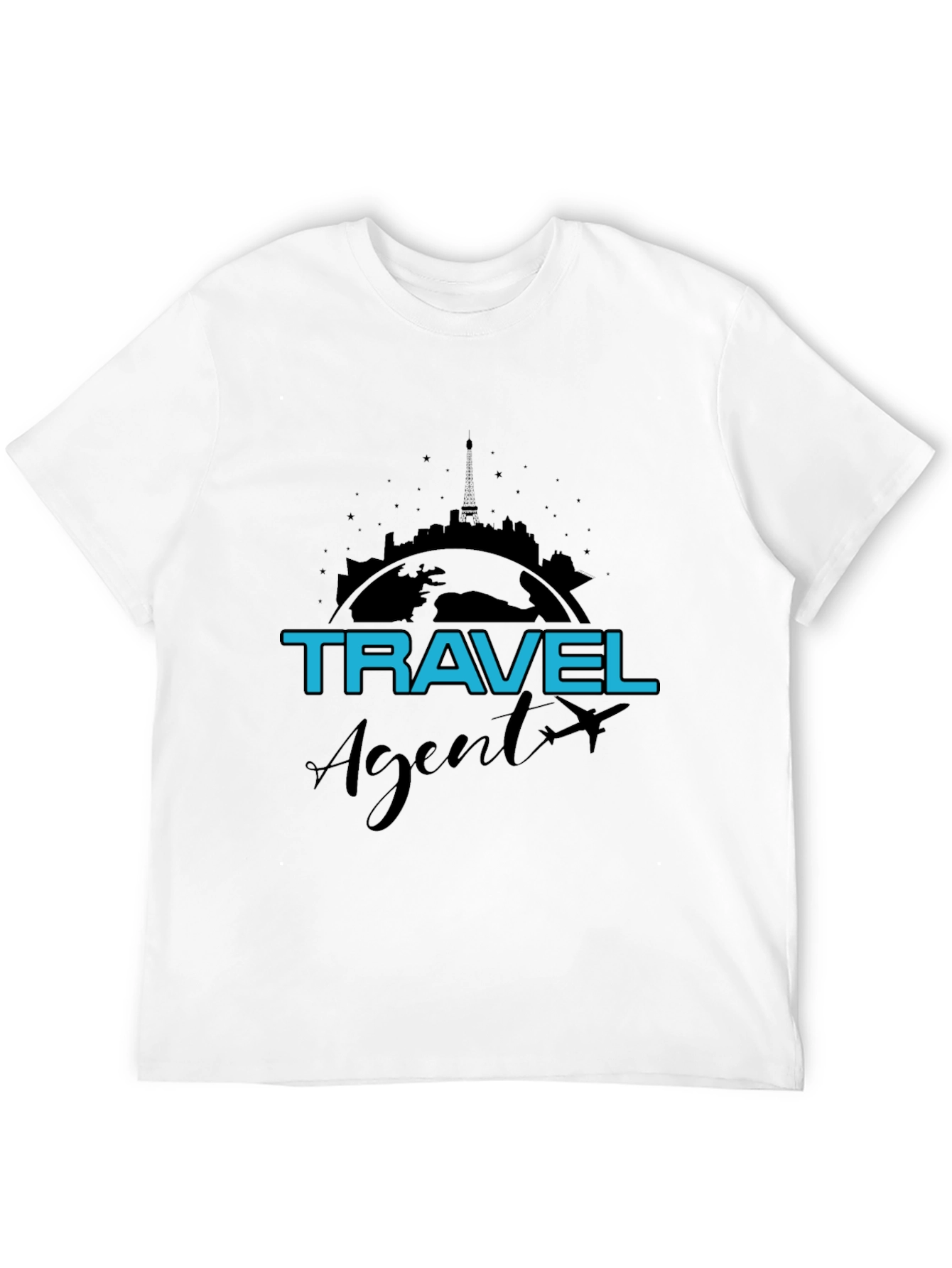 Travel Agent T-Shirt - World Skyline Design - 12