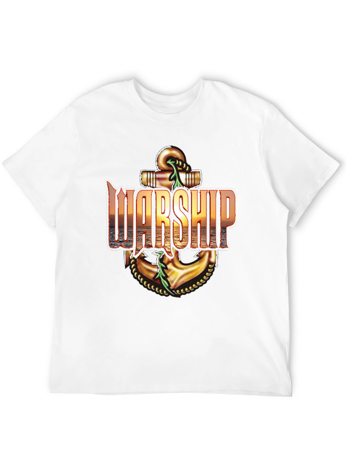 Black Warship Anchor Graphic Tee - Black Cotton view 12