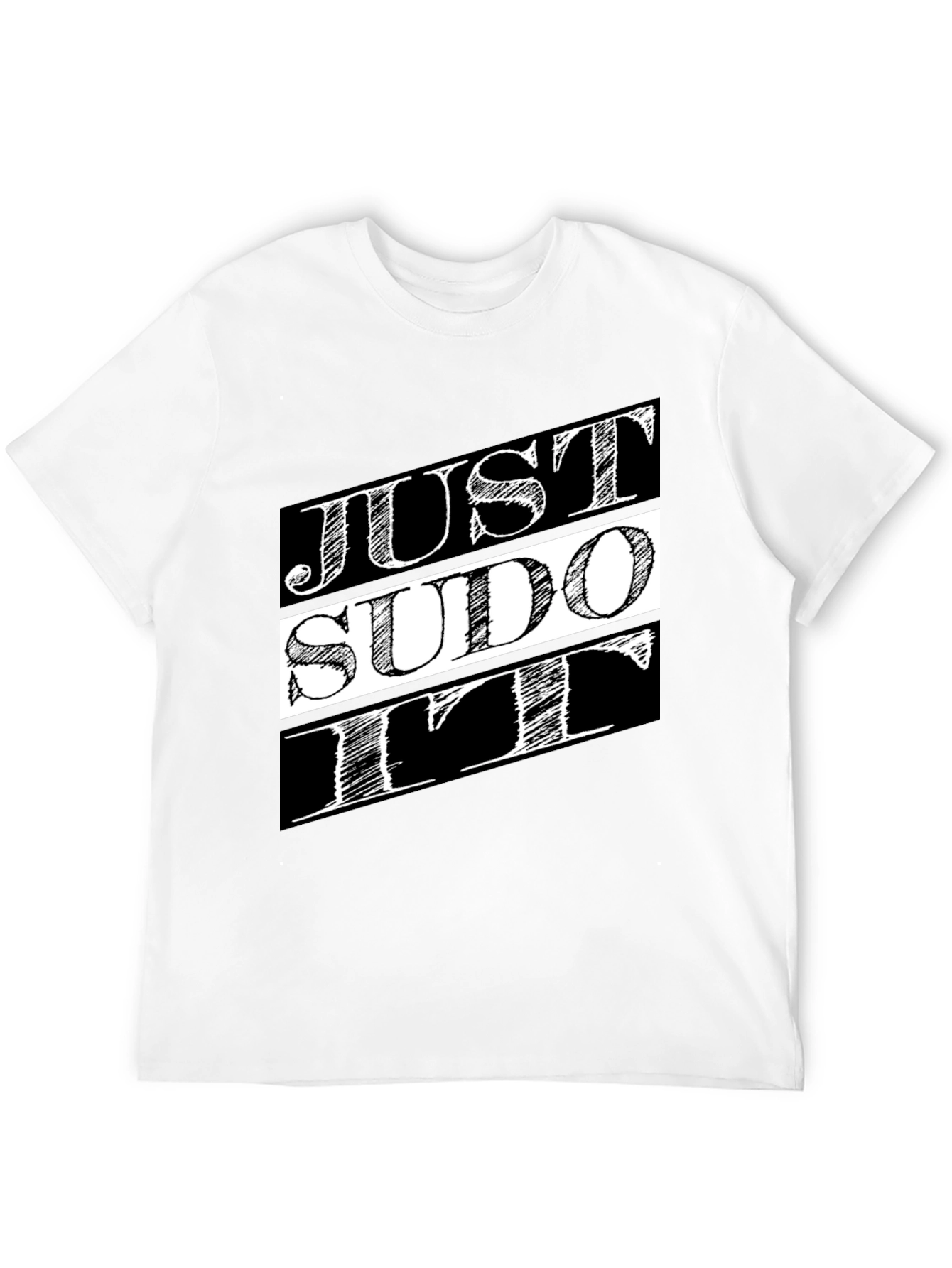 Just Sudo It Black T-Shirt - 12
