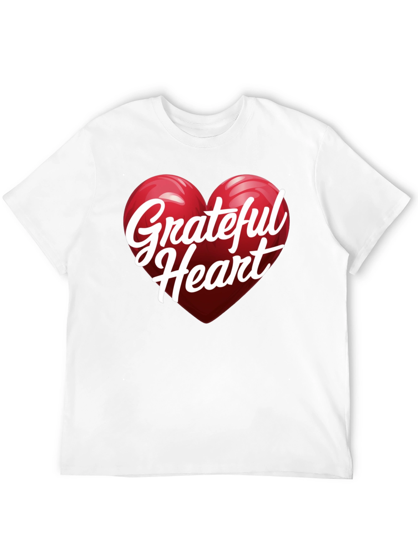 Black Grateful Heart Graphic T-Shirt - Stylish Unisex Top view 12