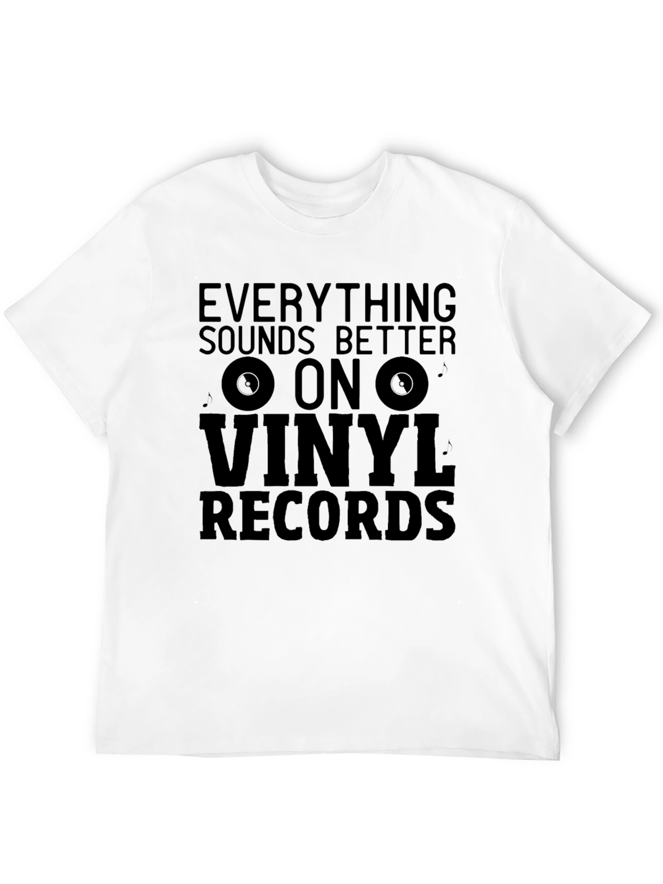 Black Vinyl Records Graphic T-Shirt - Black view 12