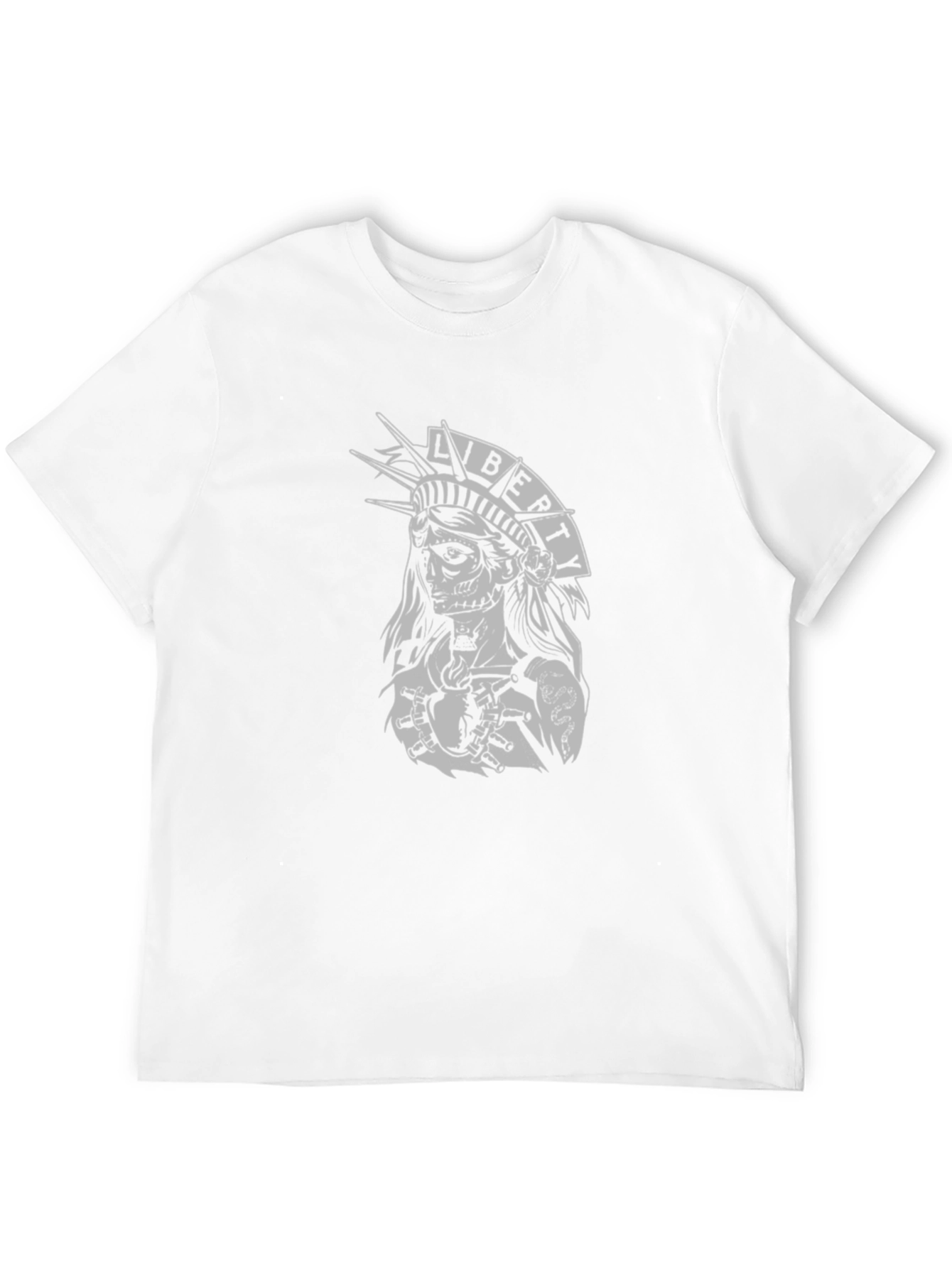 Black Liberty Skull Graphic Tee - Black view 12