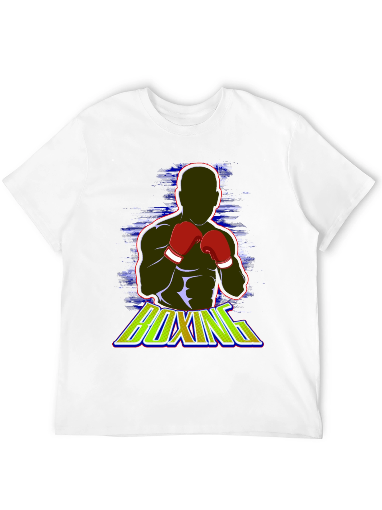 Black Boxing Graphic Tee - Black Cotton Blend T-Shirt view 12