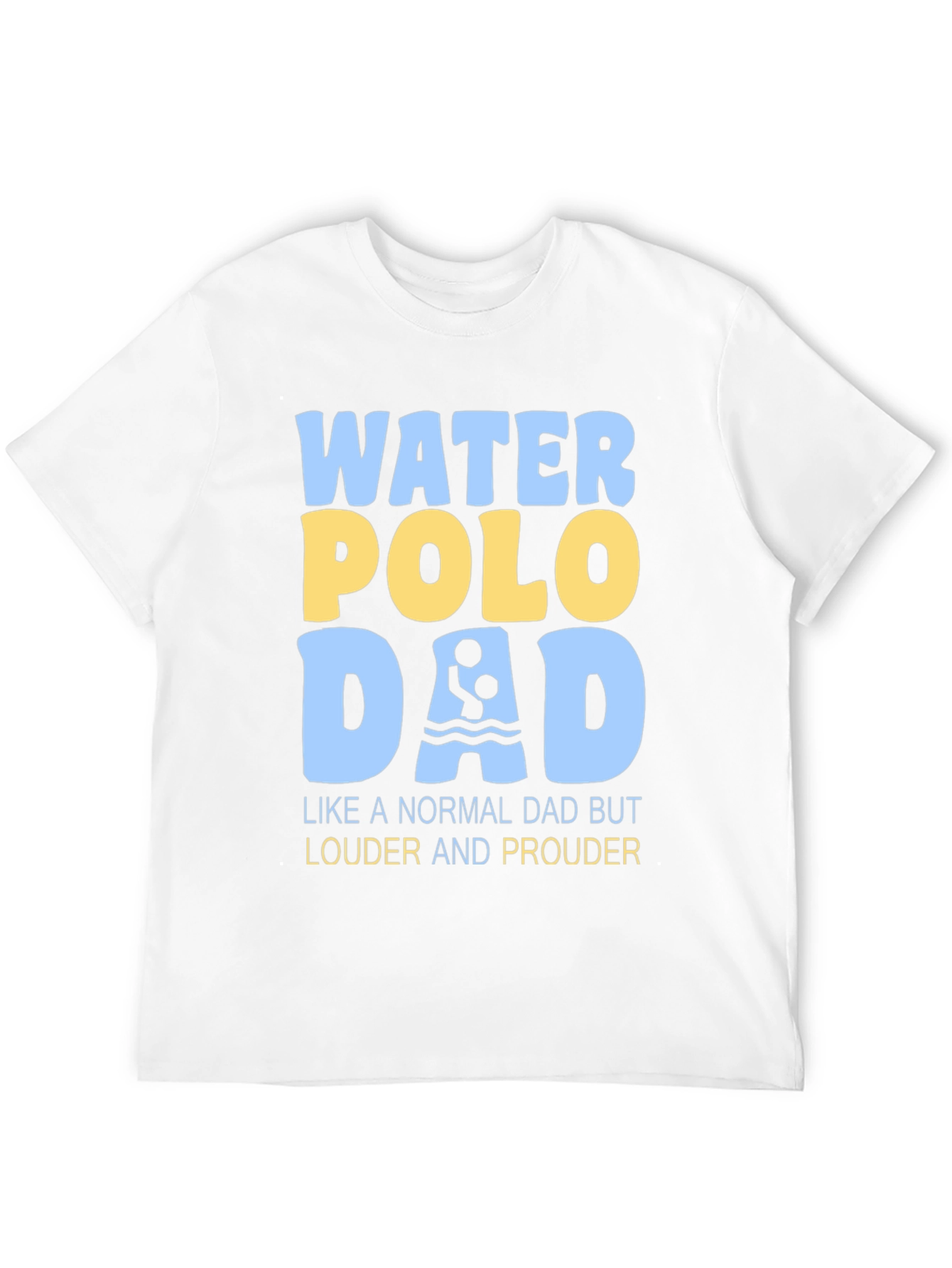 Black Water Polo Dad T-Shirt - Louder and Prouder view 12