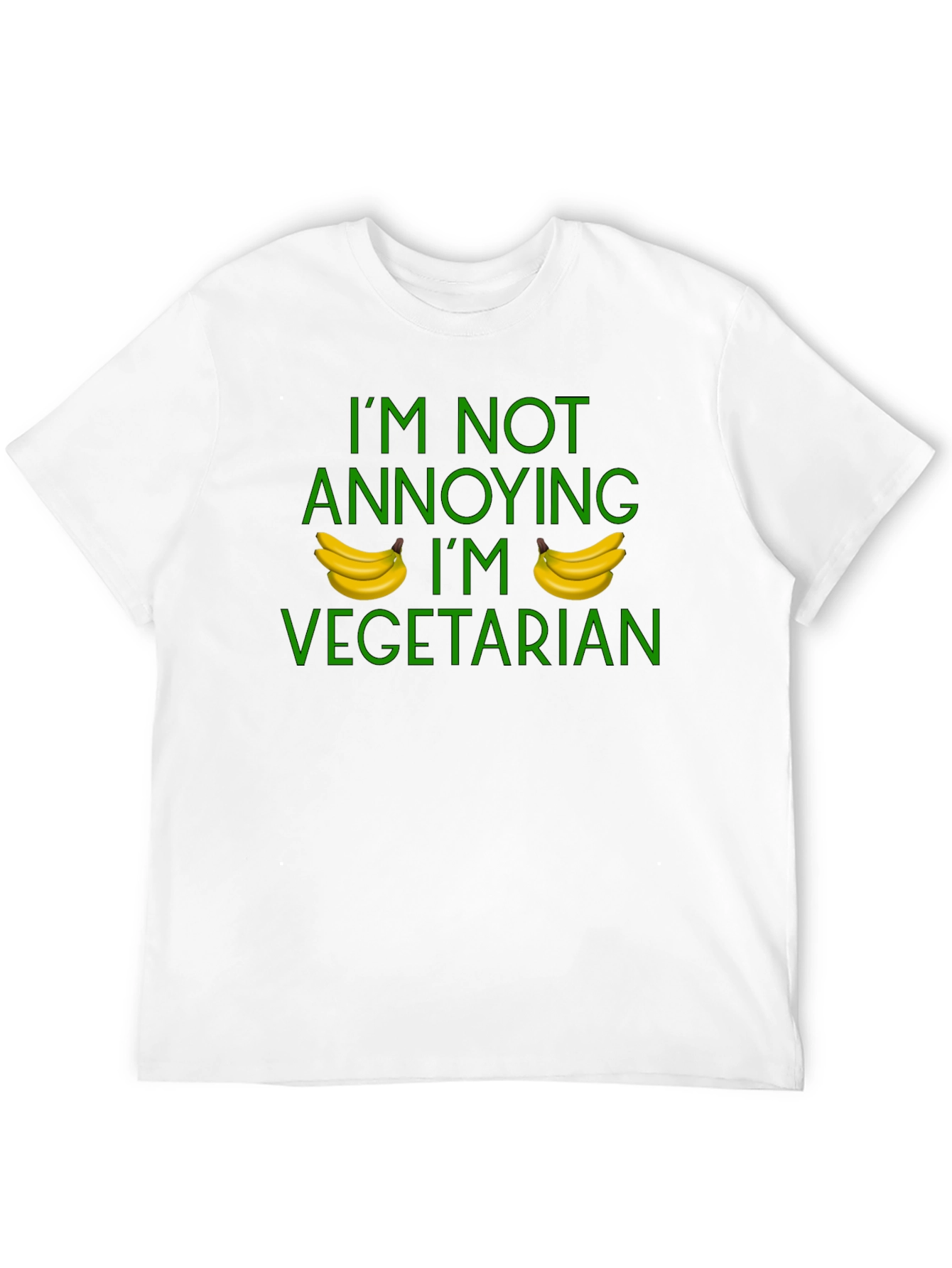 Black I'm Not Annoying I'm Vegetarian Funny T-Shirt view 12
