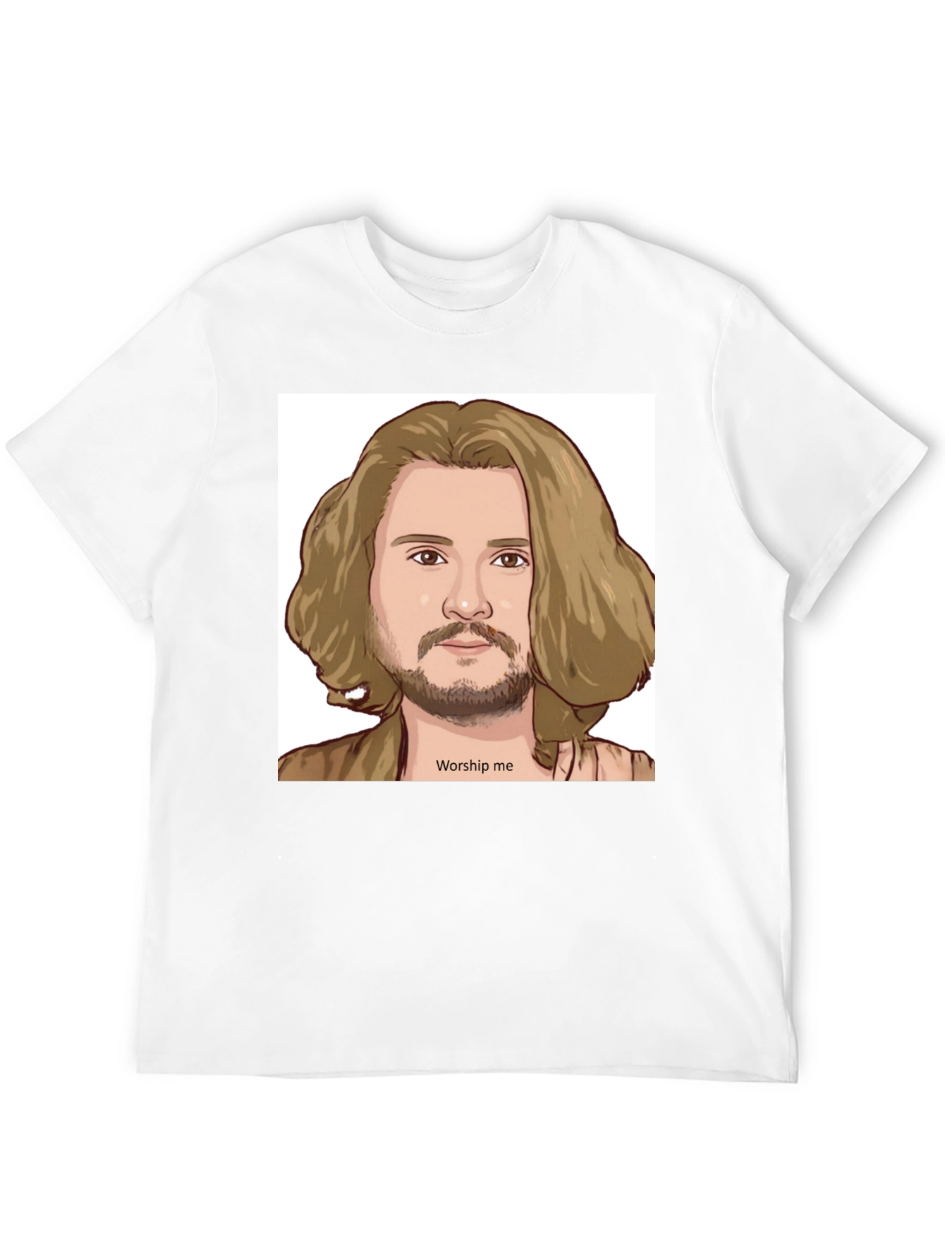 Black Worship Me Cartoon Graphic Tee view 12