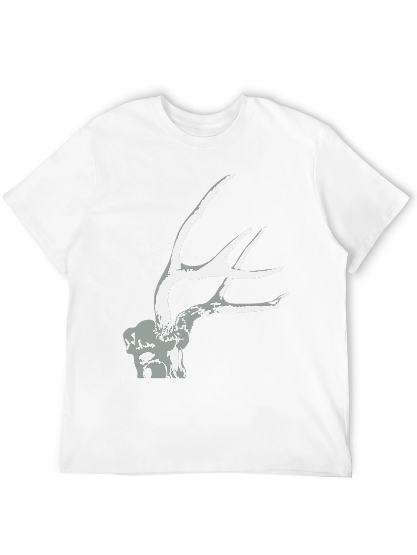 Black Antler Graphic Tee - Black Cotton Casual view 12