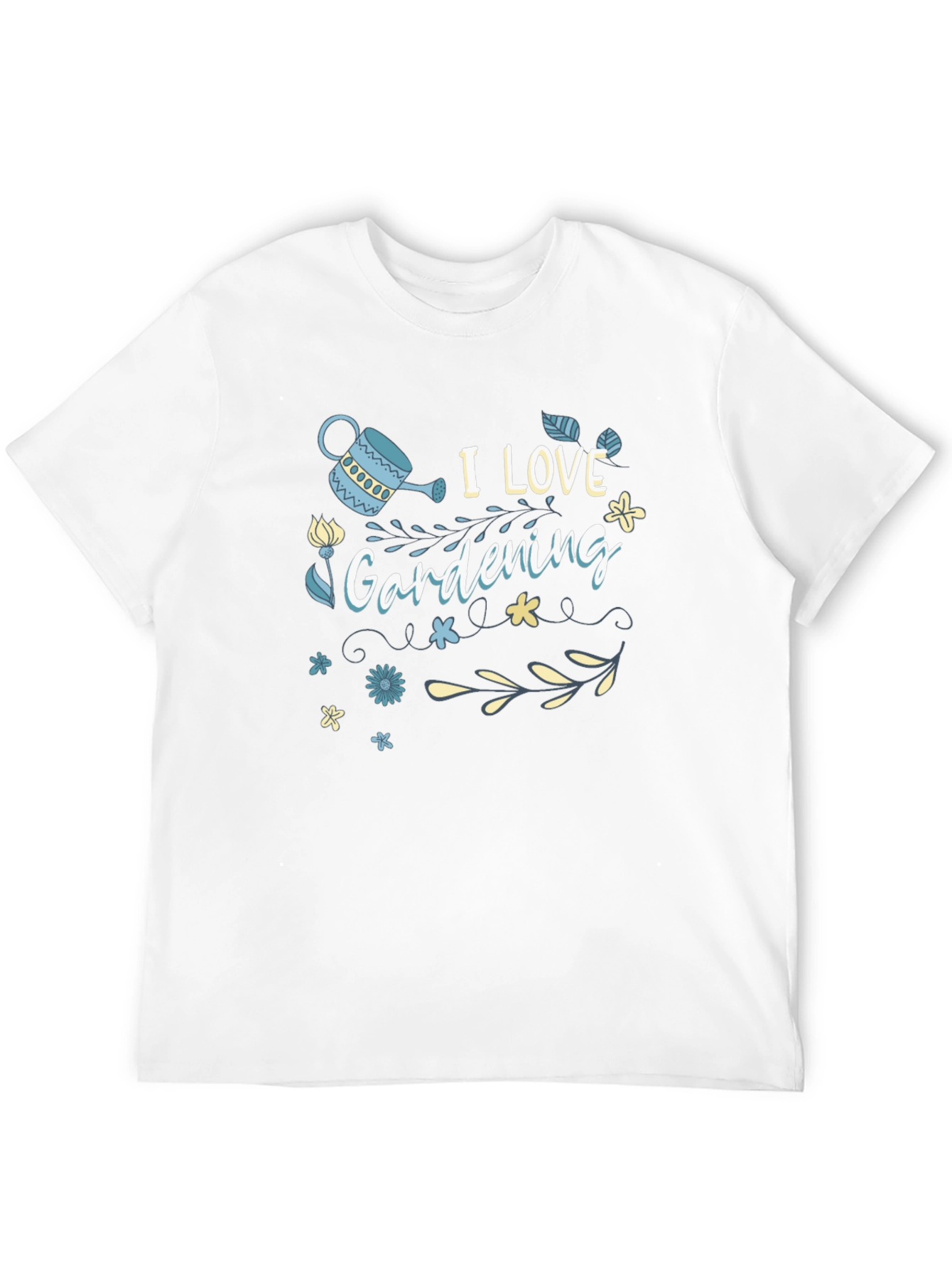 Black I Love Gardening Black T-Shirt view 12