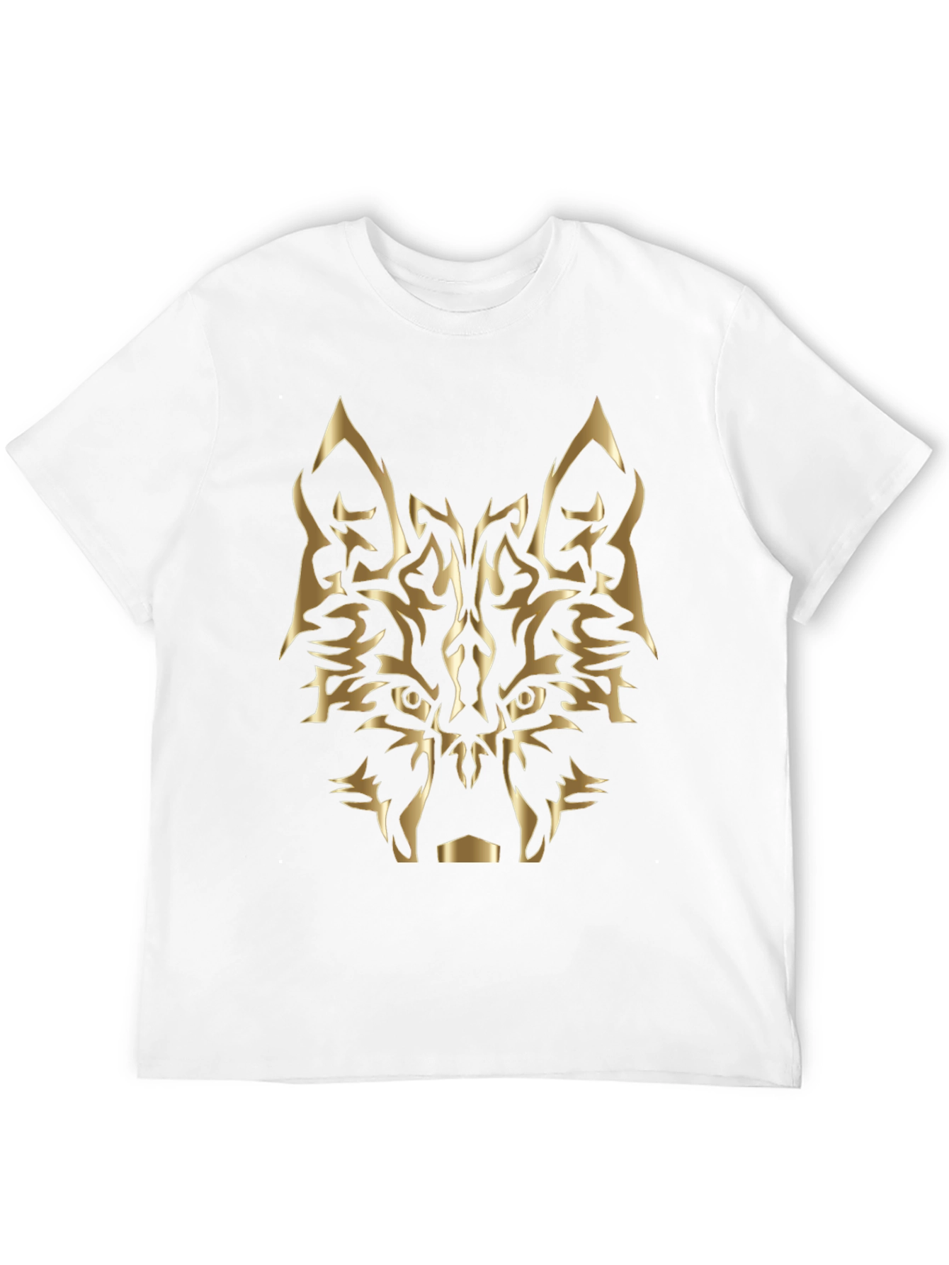 Black Tribal Wolf Graphic Tee - Black view 12
