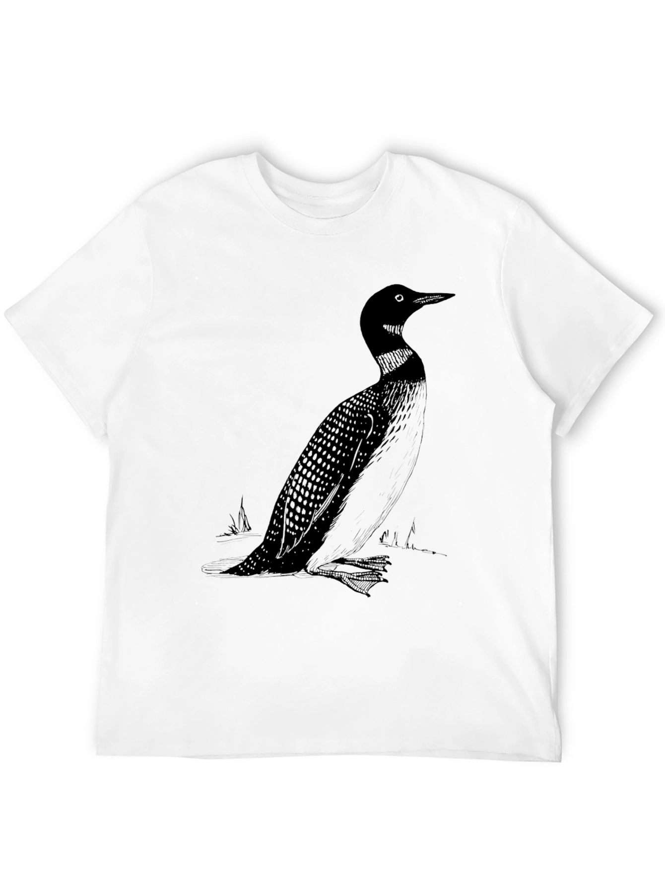 Black Black Loon Graphic Tee - Nature Lover's Shirt view 12