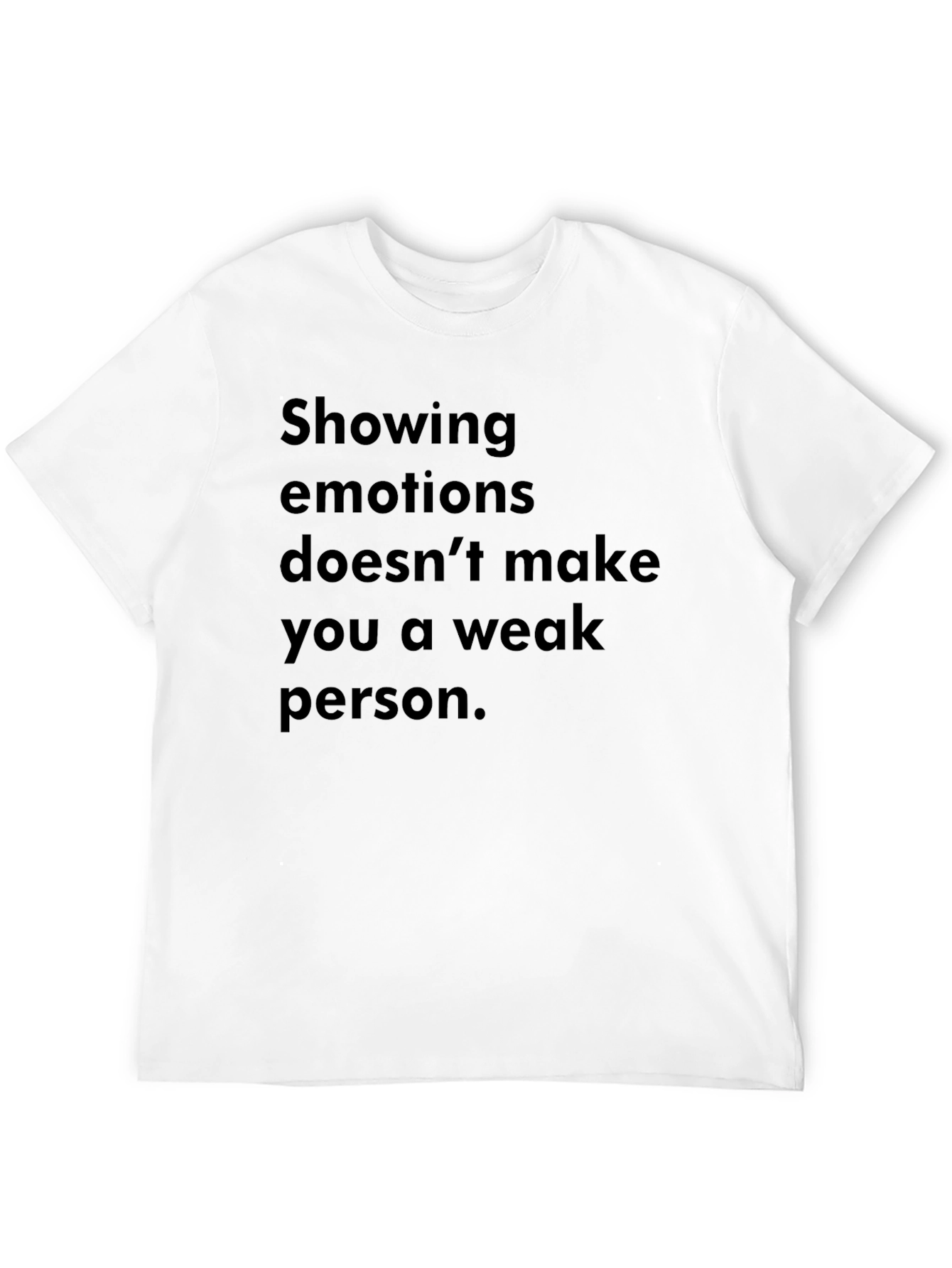 Black Emotional Strength Tee -  Black Crew Neck T-Shirt view 12