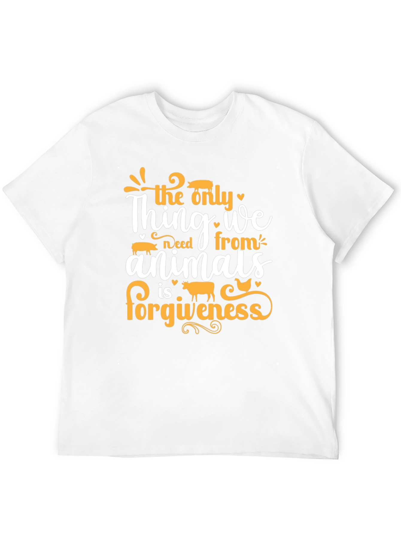 Black Vegan Animal Forgiveness T-Shirt - Unisex view 12