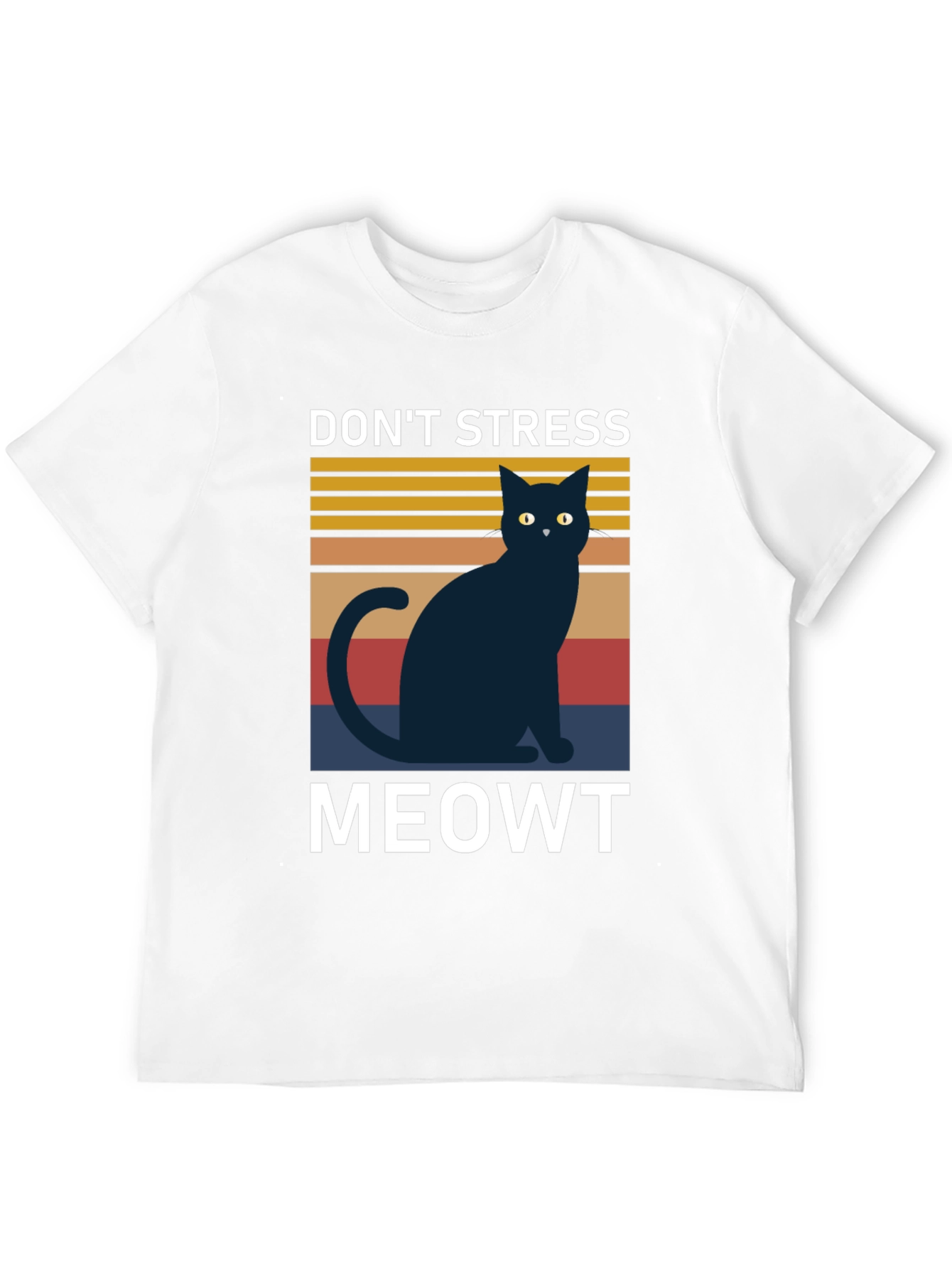 Black Don't Stress Meowt T-Shirt, Cat Lover Tee view 12