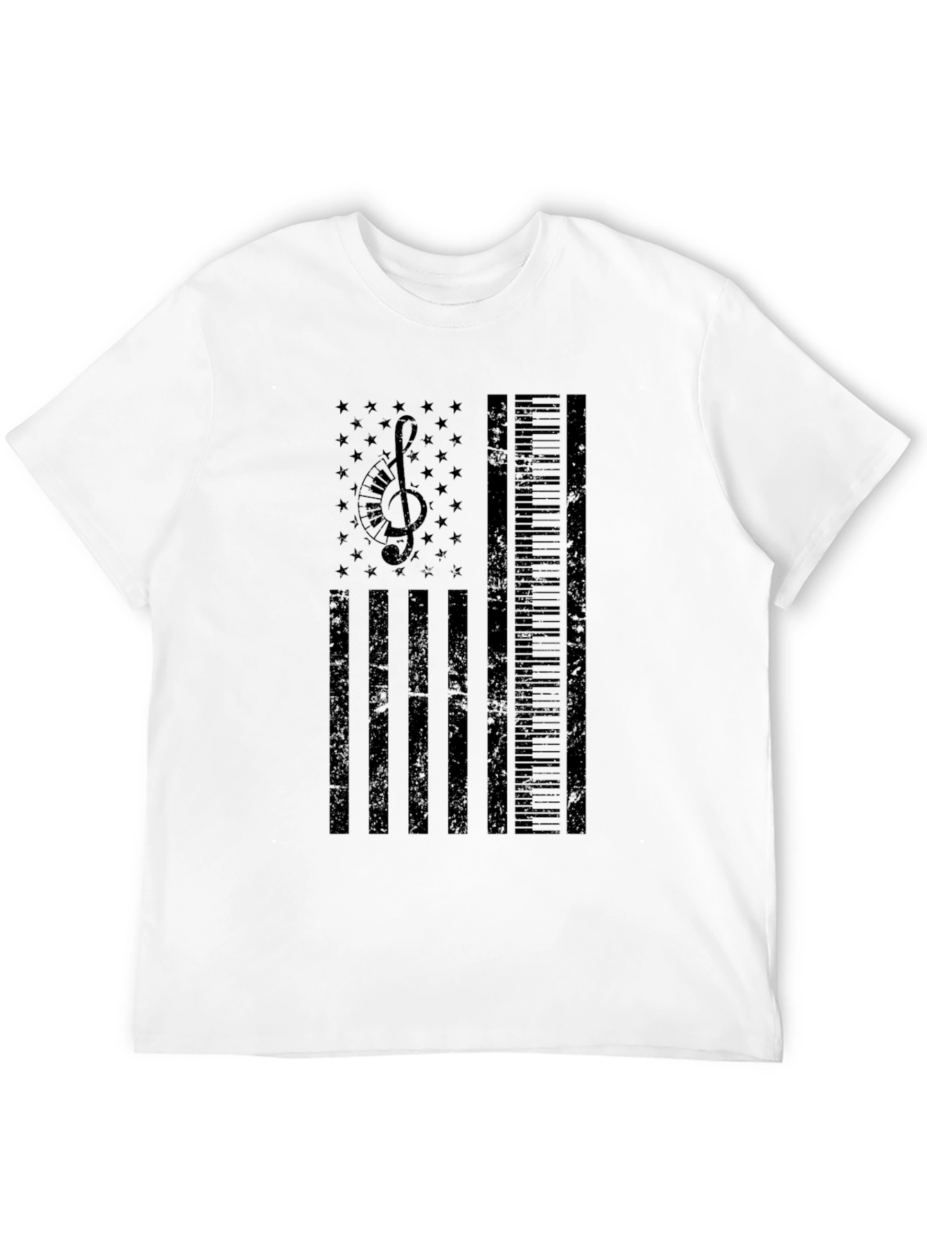 Musical American Flag T-Shirt - Patriotic Musician Tee - 12