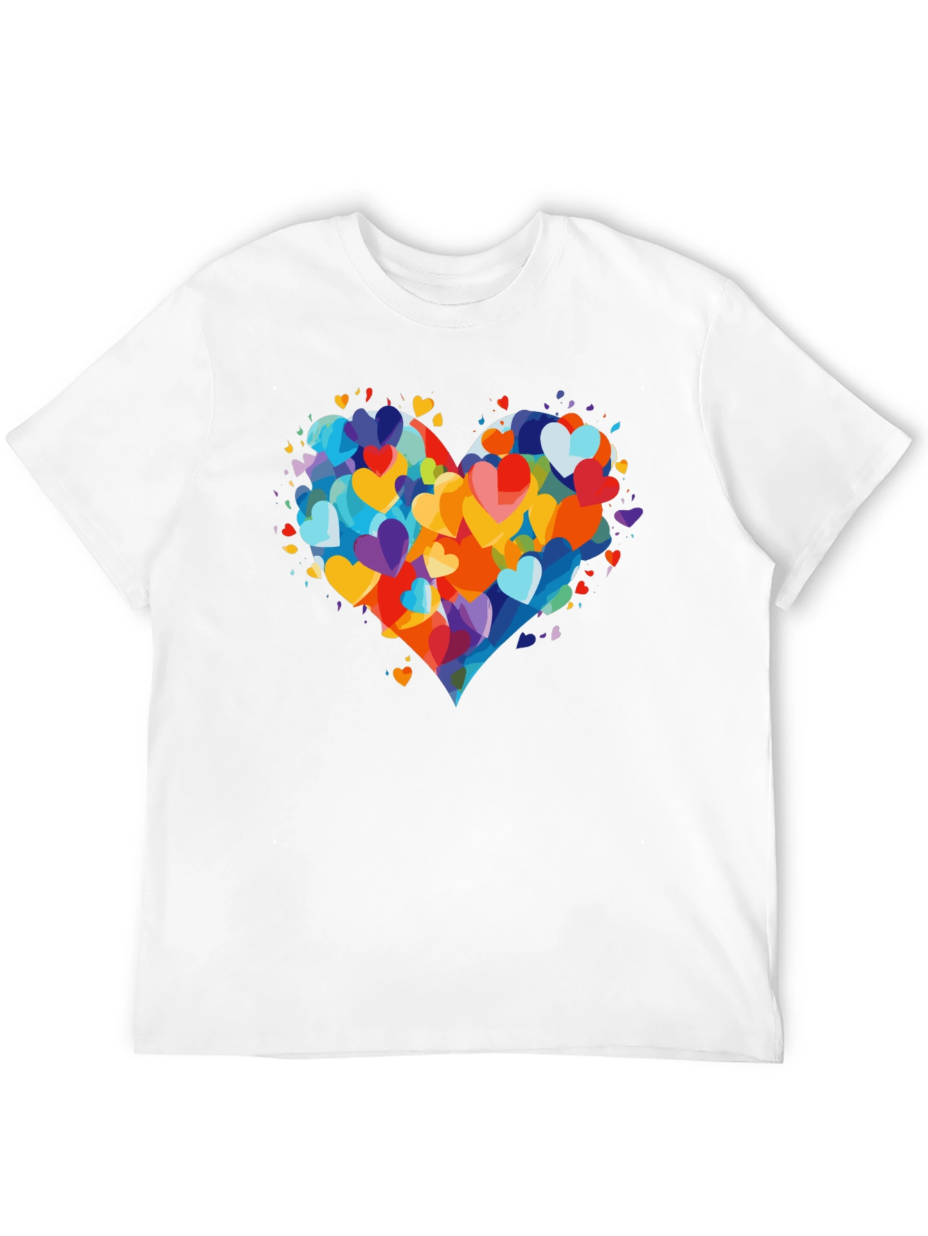 Black Heart Burst T-Shirt - Colorful Love Design view 12