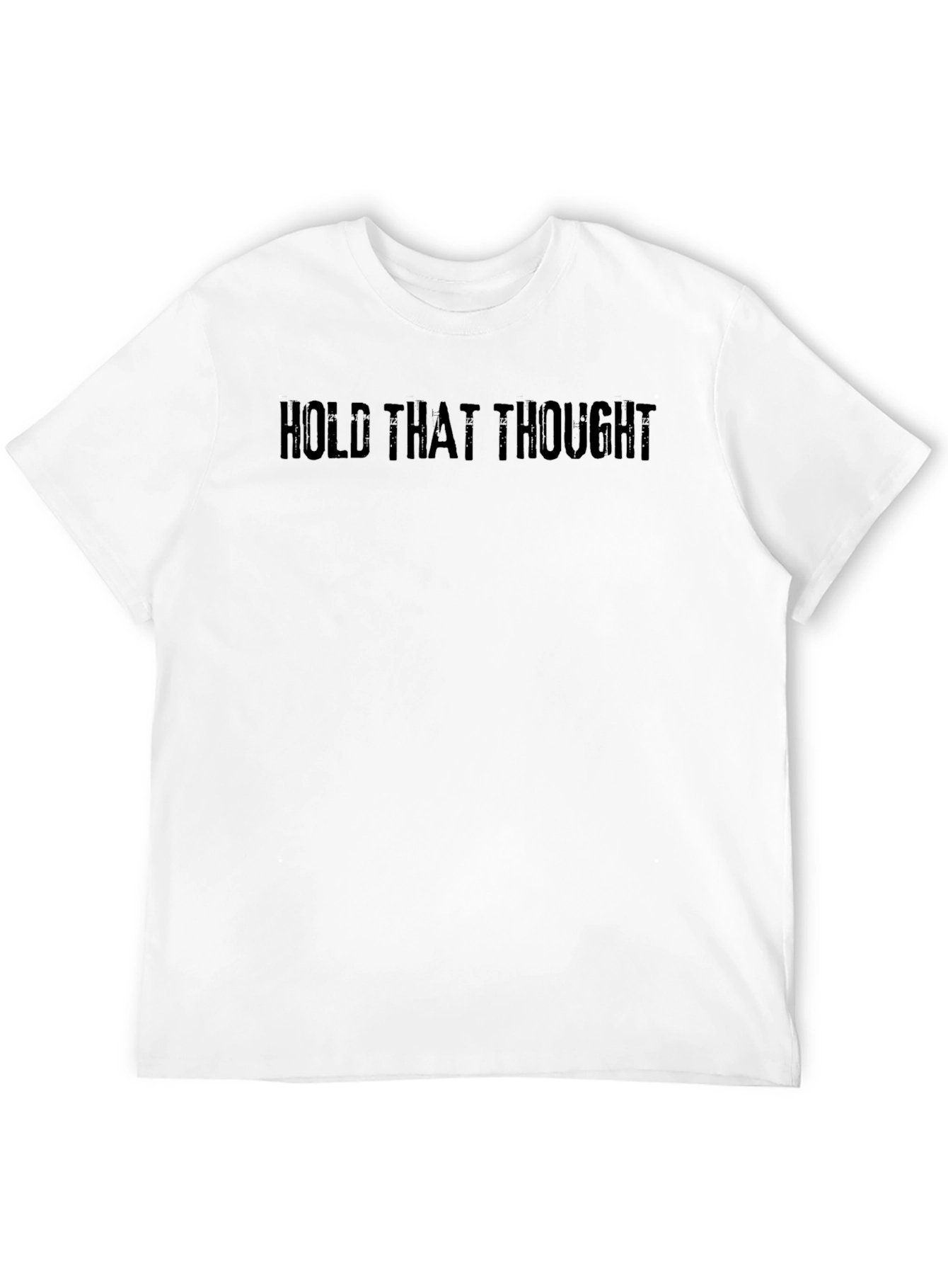 Black Hold That Thought Black Graphic Tee - Men's Crew Neck view 12