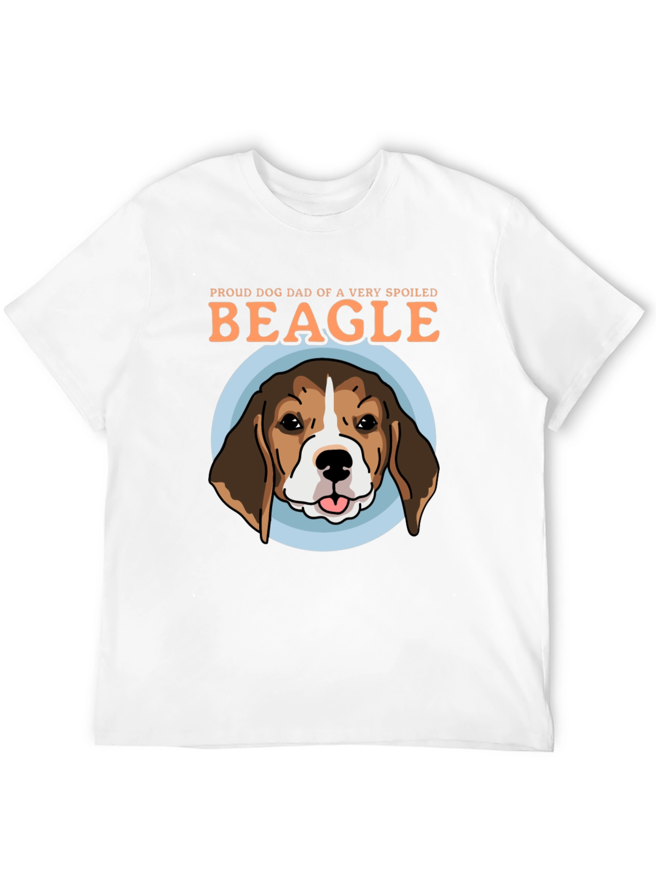 Black Proud Dog Dad Beagle Graphic T-Shirt view 12
