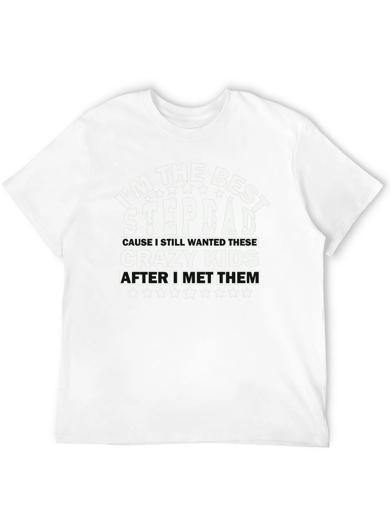 Black Best Stepdad T-Shirt - Funny Family Tee view 12