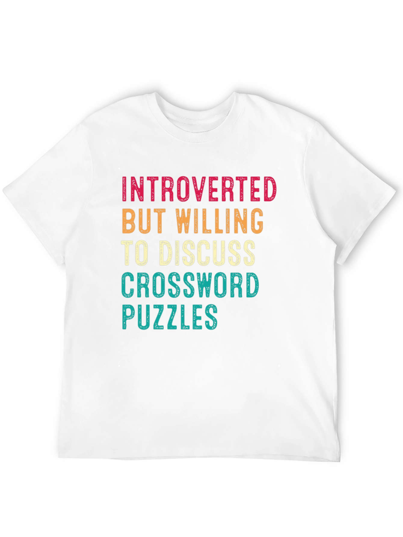 Black Introverted Crossword Puzzles Graphic Tee view 12