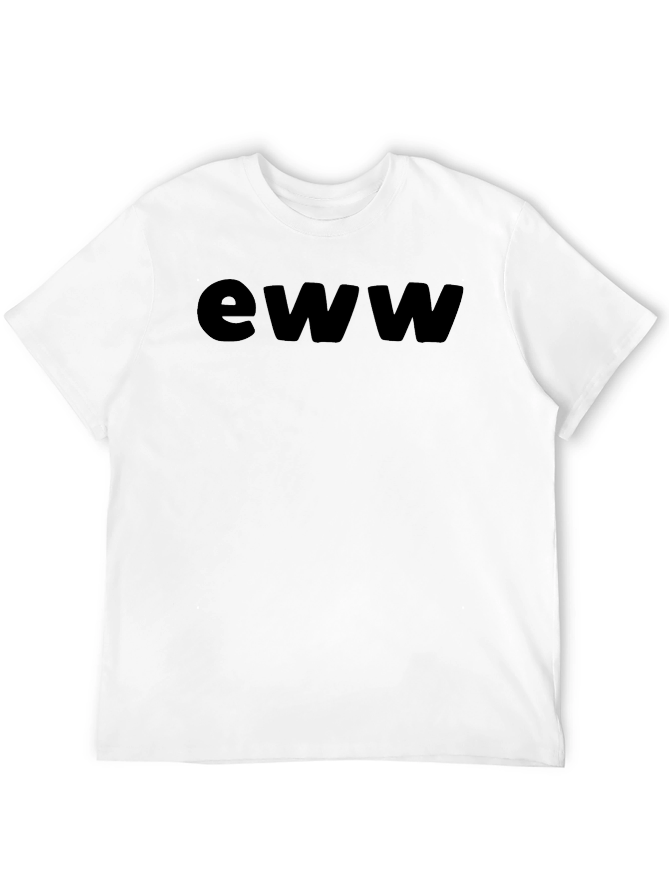 Black Eww Graphic Tee - Classic Crew Neck Cotton T-Shirt view 12